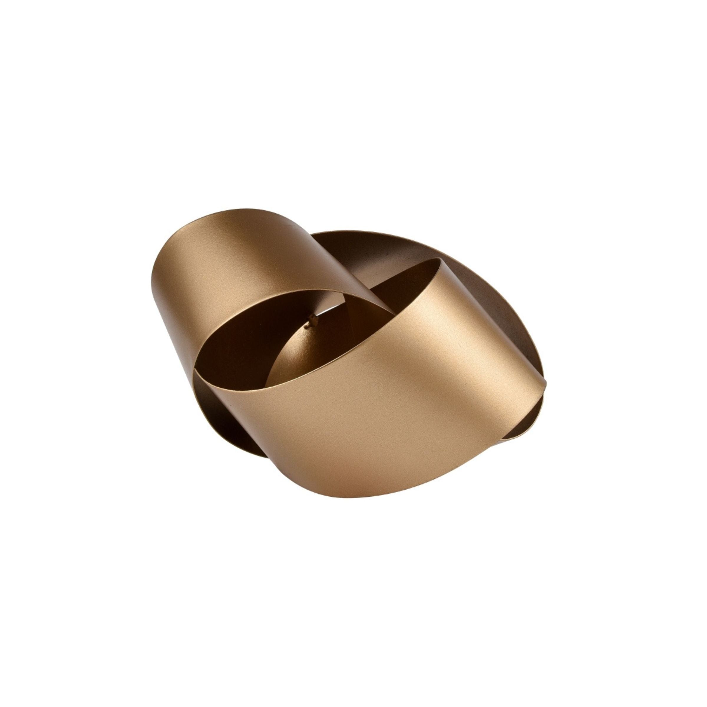Small Gold Metal Knot Decor 7"W x 4.75"H