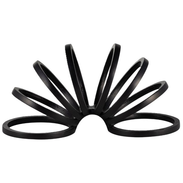 Black Metal Slinky Sculpture 11"L x 6"H
