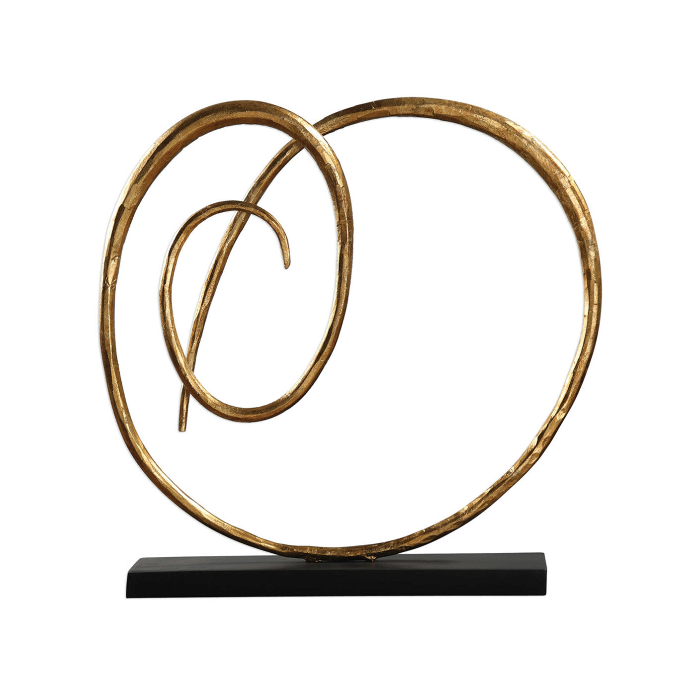 Gold Twisted Iron Sculpture 20"W x 20"H