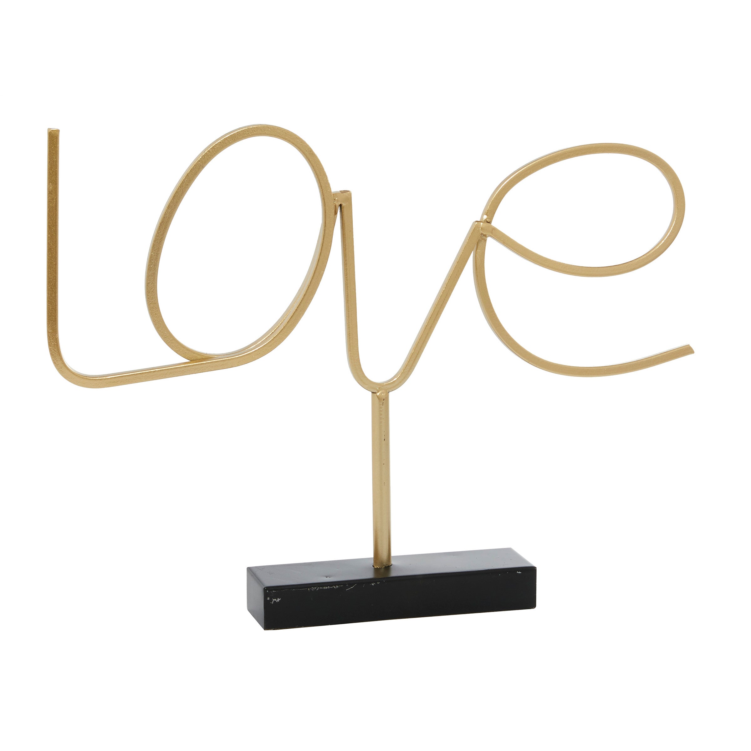 Gold Metal Love Sculpture 18"W x 13.25"H