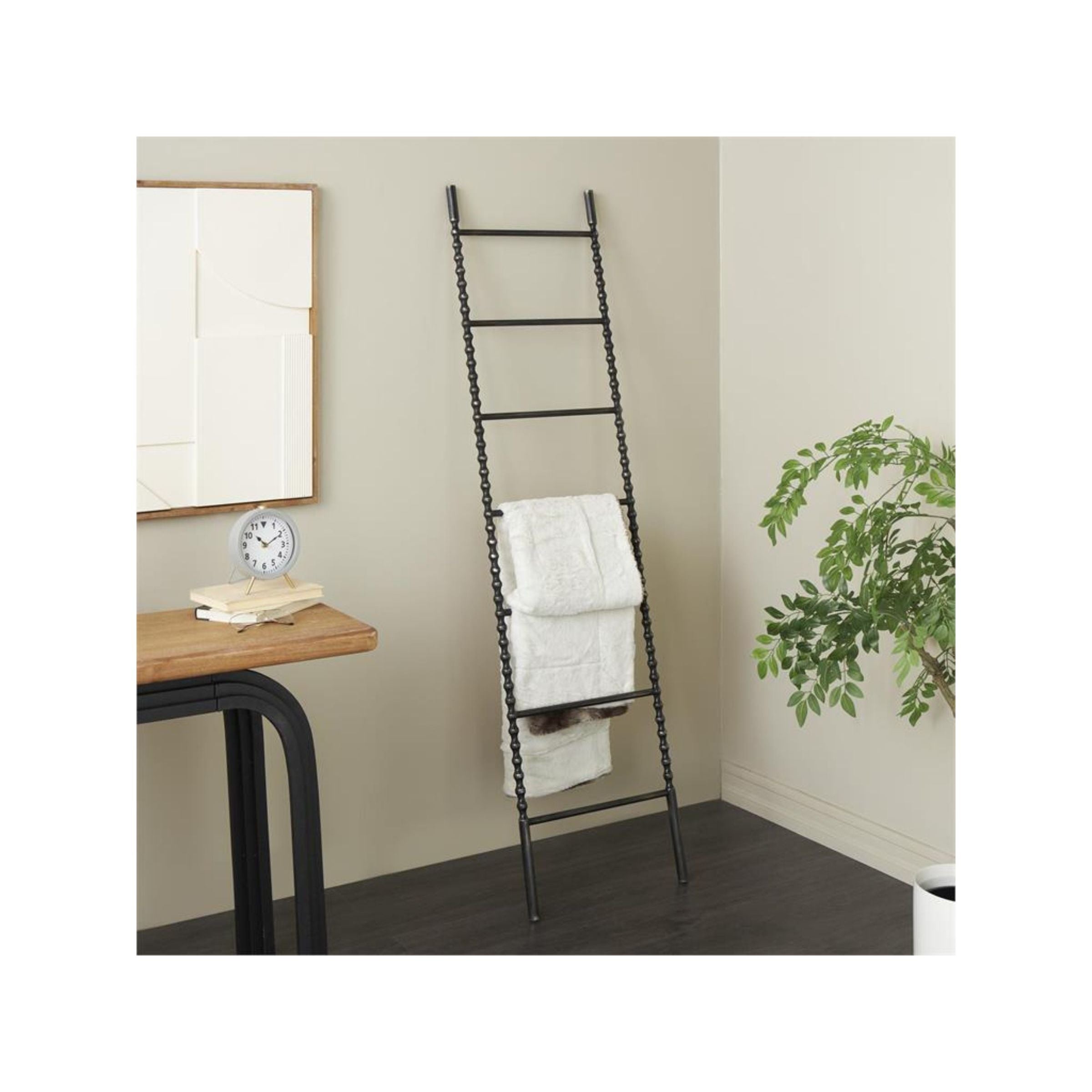 Black Metal Ladder 18"W x 70"H