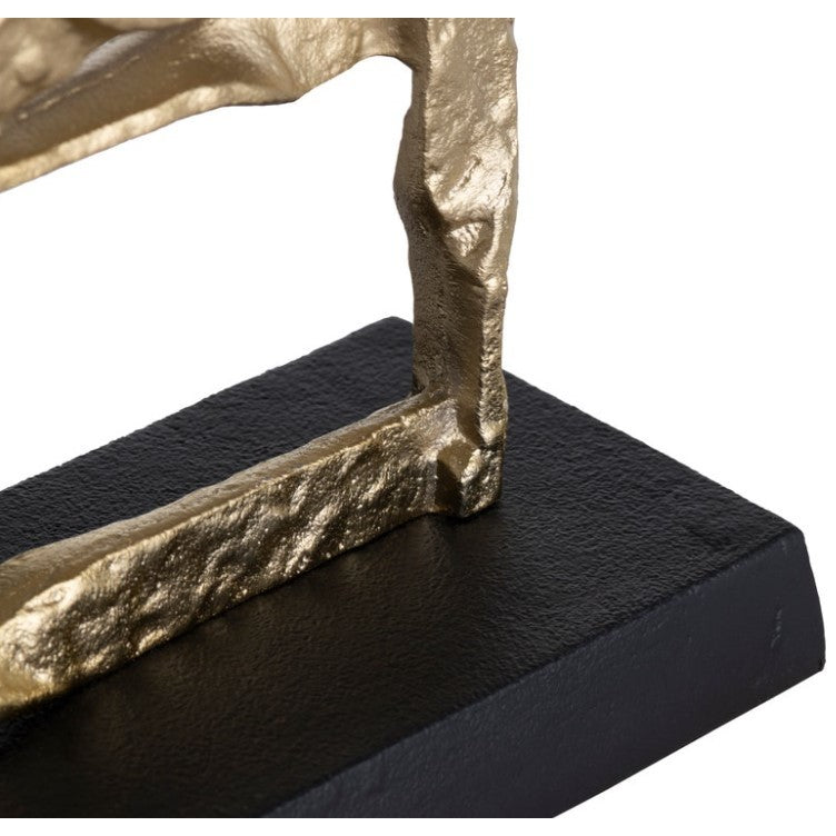 Set of 2 Gold Metal Rectangle Sculptures 17/23"H