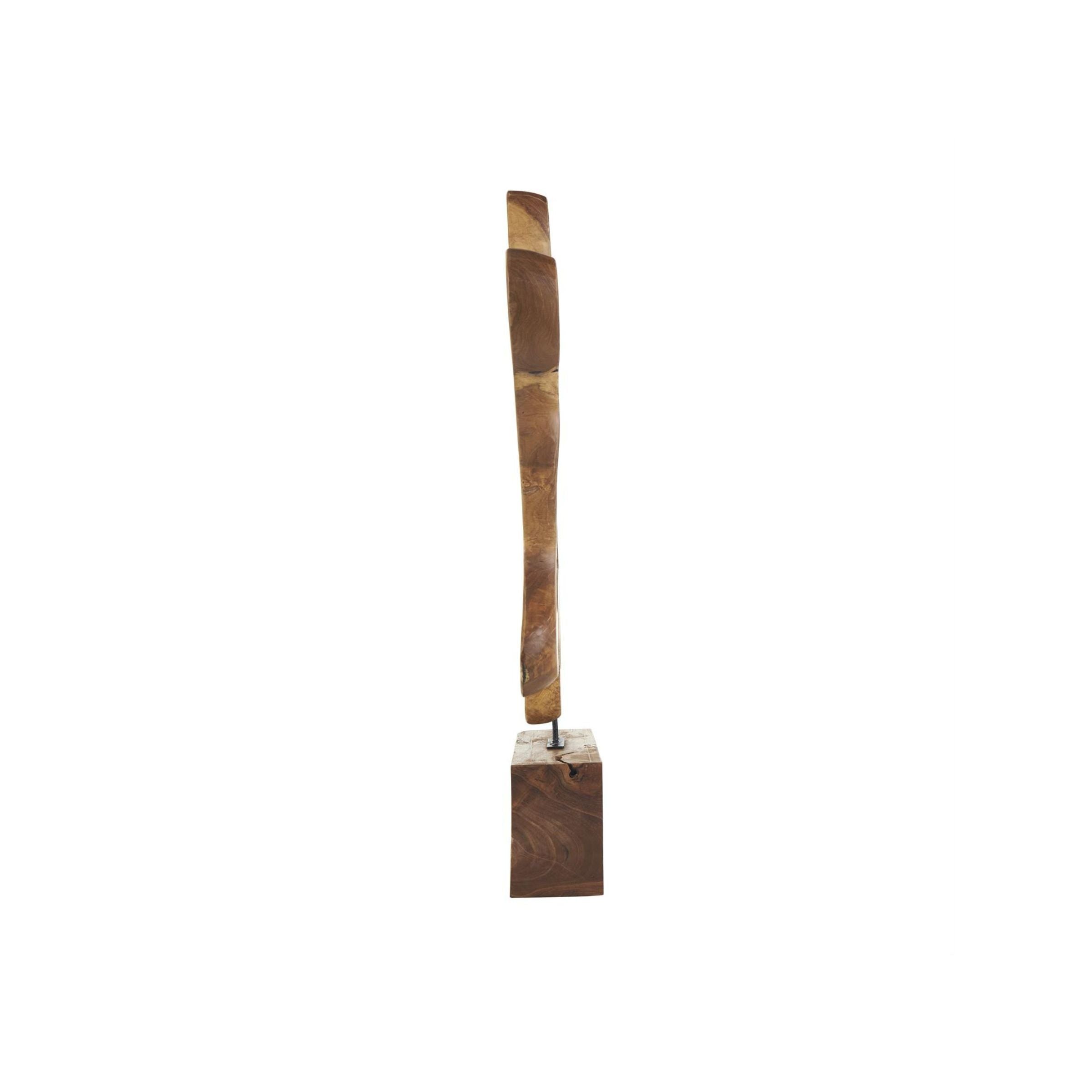 Teak Wood Abstract Sculpture 22"W x 31"H