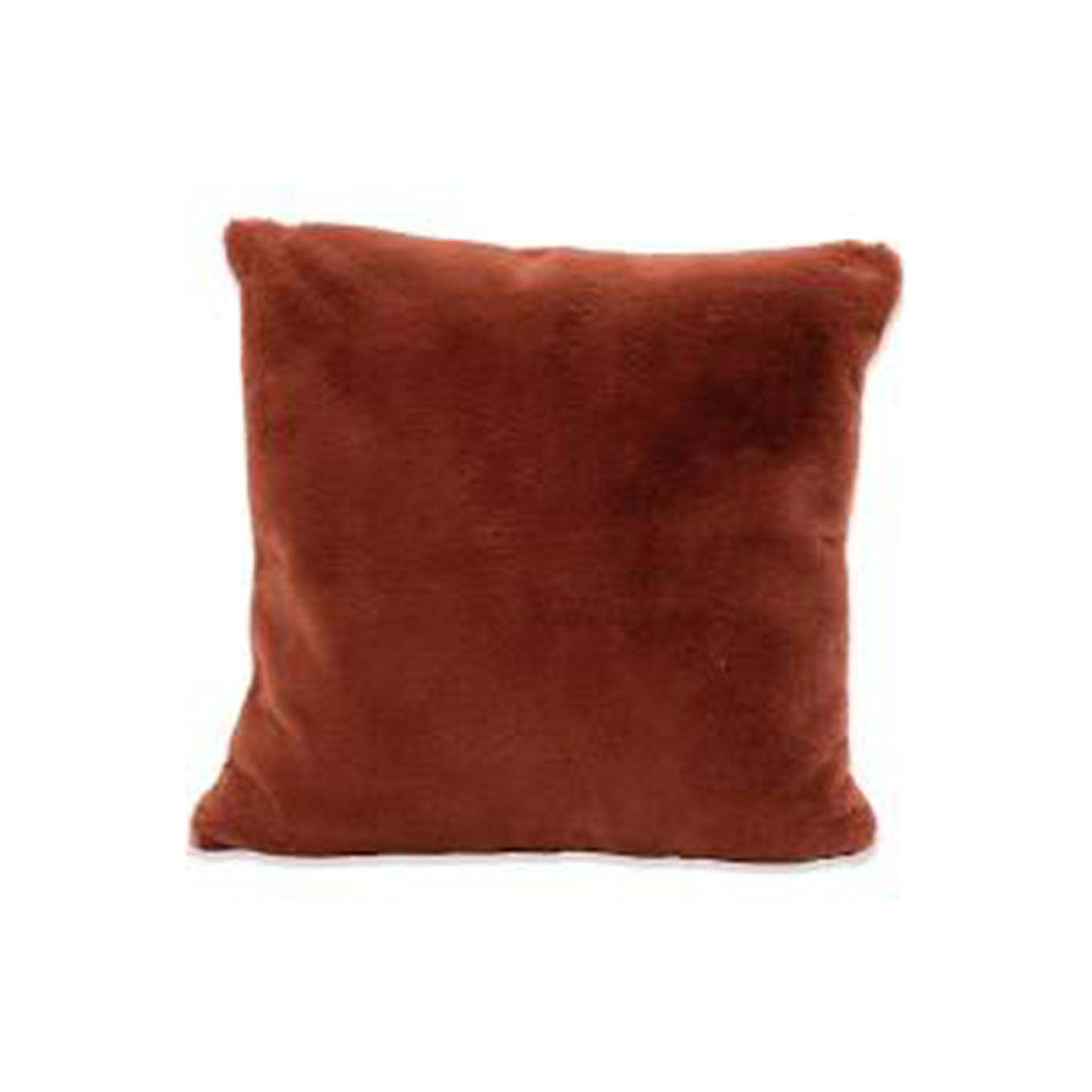 Clay Faux Rabbit Fur Poly Pillow 20"W x 20"H