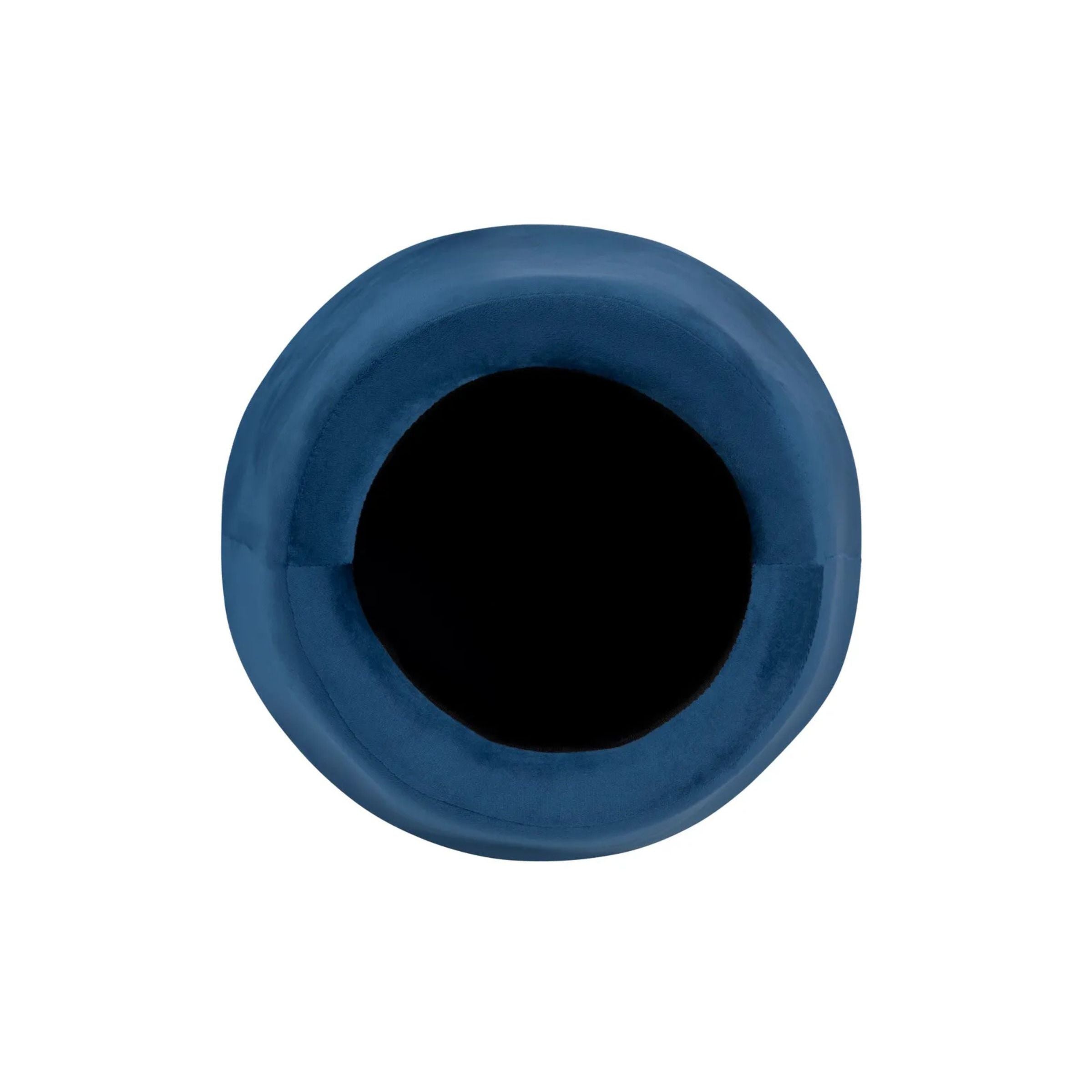 Navy Velvet Mushroom Storage Pouf 17.5"W x 20"H