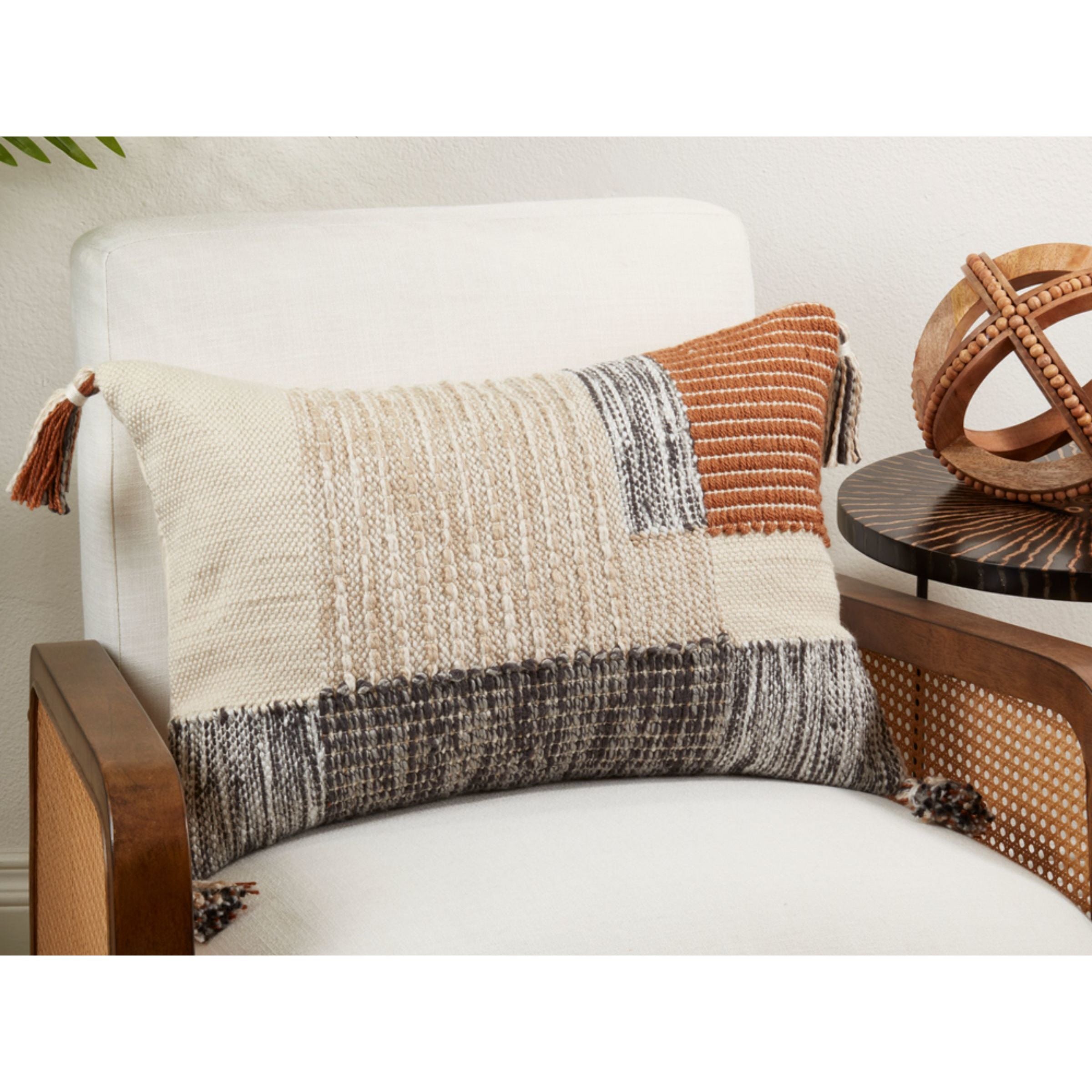 Multi Geometric Poly Pillow 24"W x 16"H