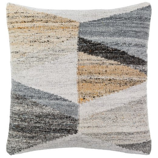 Woven Geometric Multi Outdoor Poly Pillow 18"W X 18"H