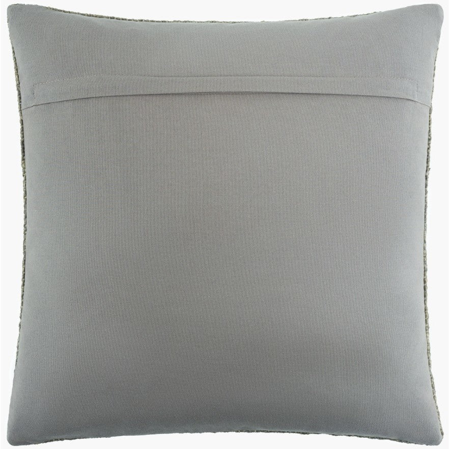 Olive Wool Poly Pillow 18"W x 18"H