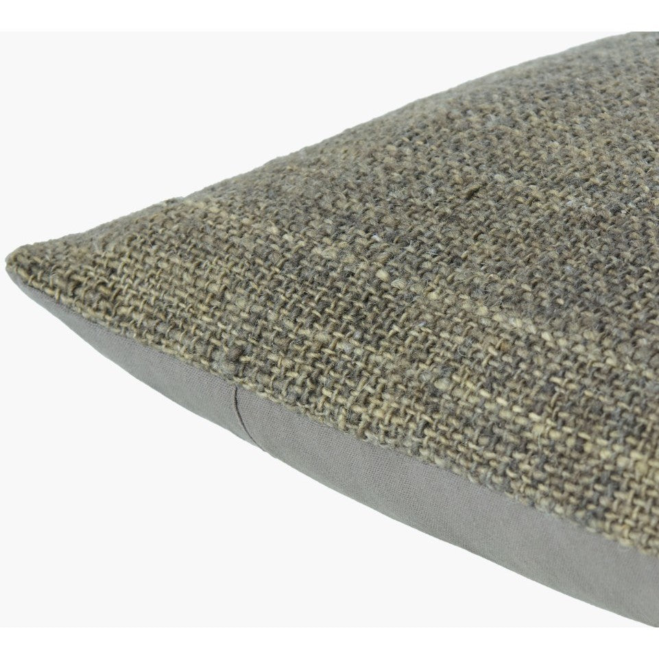Olive Wool Poly Pillow 18"W x 18"H