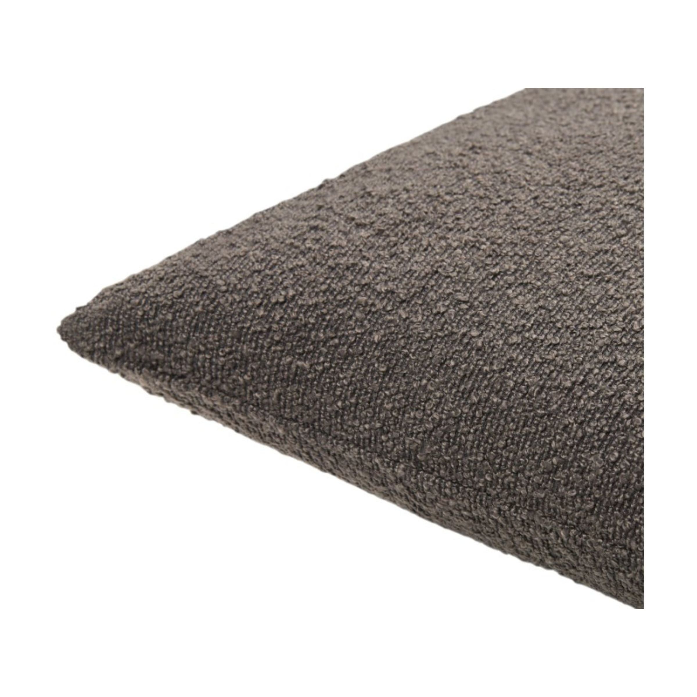 Charcoal Poly Pillow 18"W x 18"H