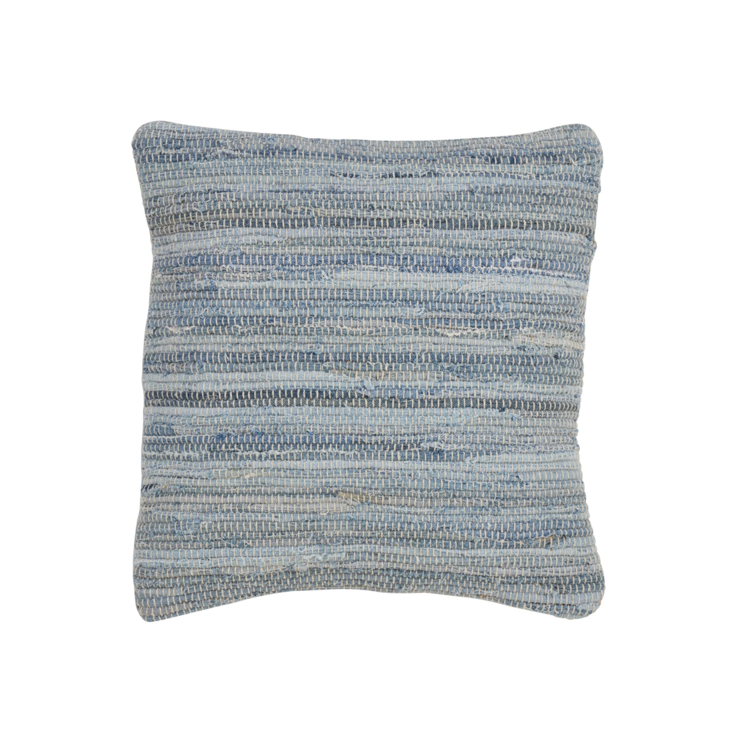 Denim Chindi Poly Pillow 20"W x 20"H