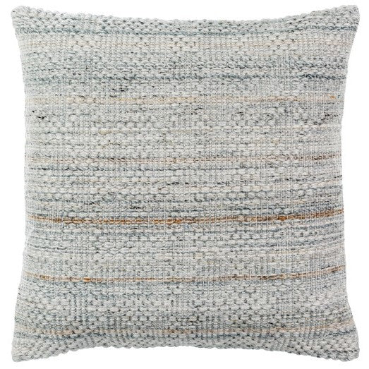 Woven Tan and Multi Outdoor Poly Pillow 18"W X 18"H