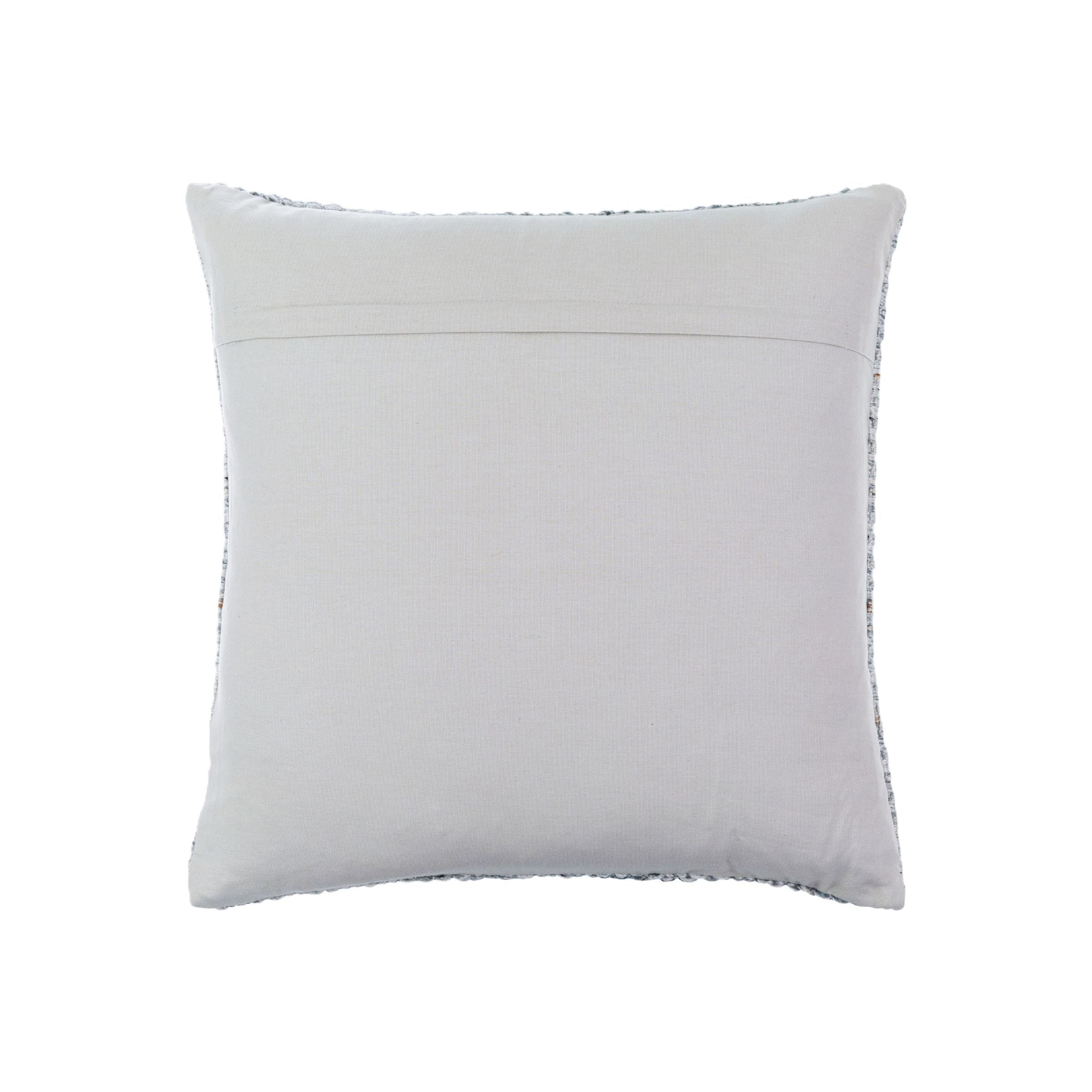 Woven Tan and Multi Outdoor Poly Pillow 18"W X 18"H