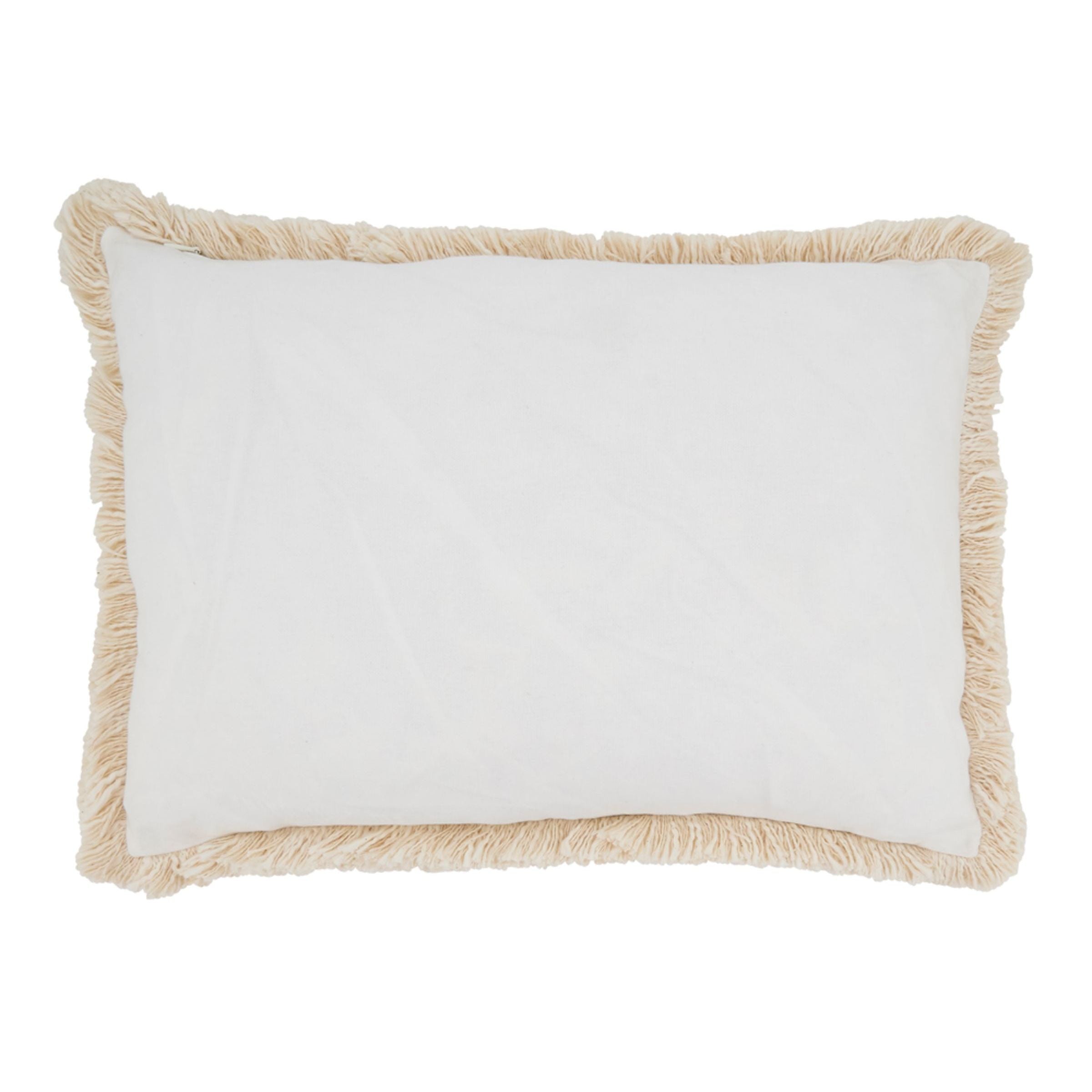 Ivory Embroidered Sunflower Poly Pillow 20"W x 14"H