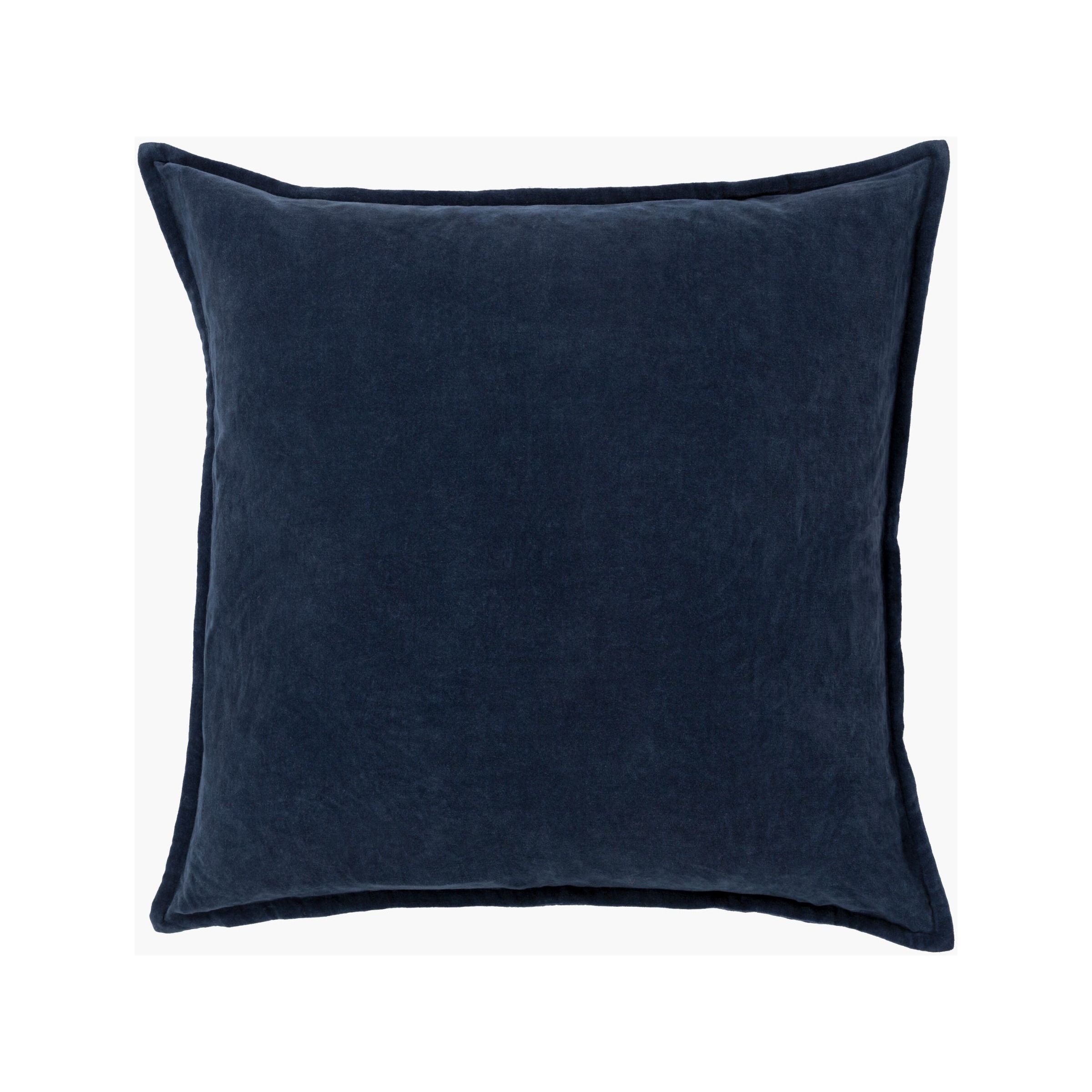 Navy Velvet Poly Pillow 18"W x 18"H