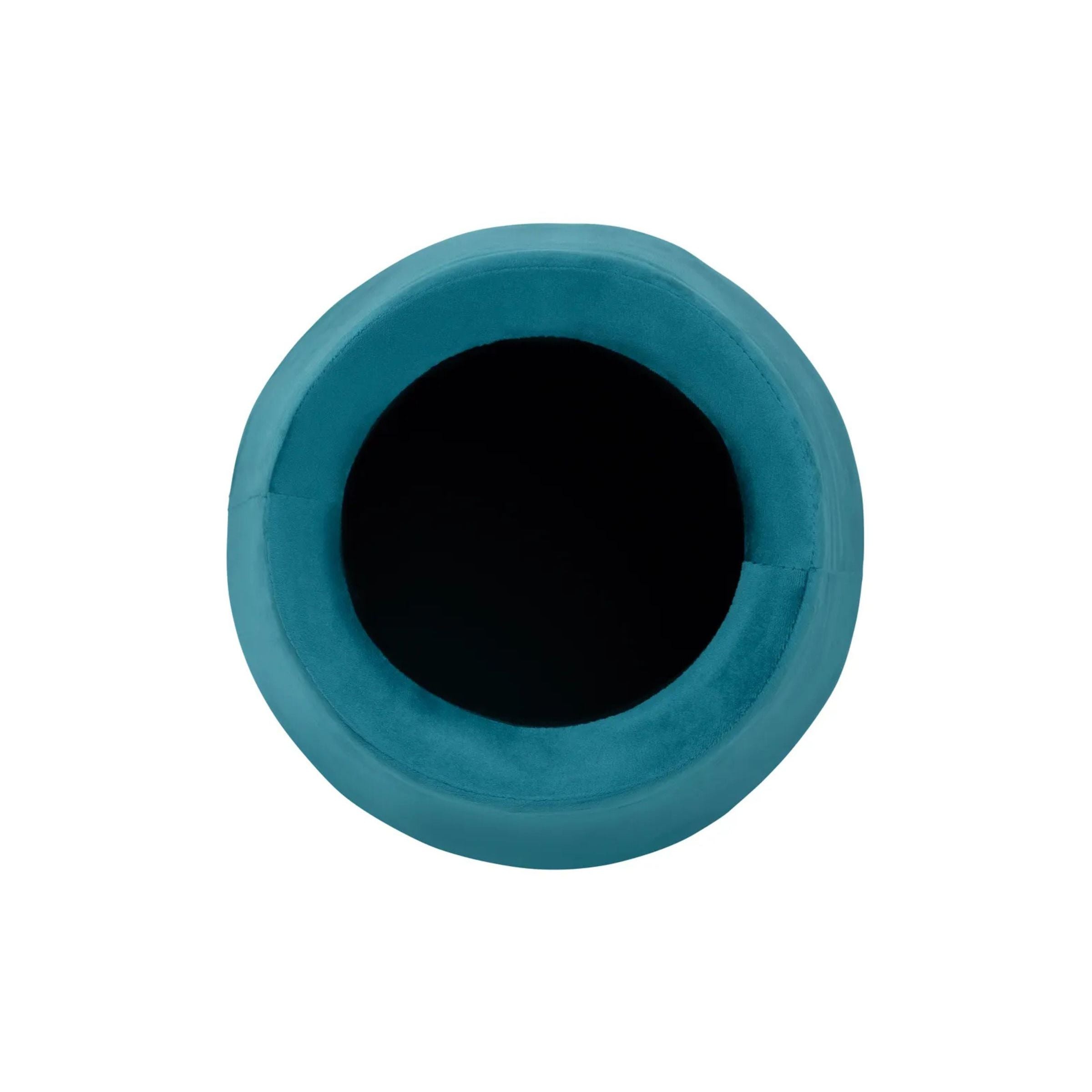 Teal Velvet Mushroom Storage Pouf 17.5"W x 20"H