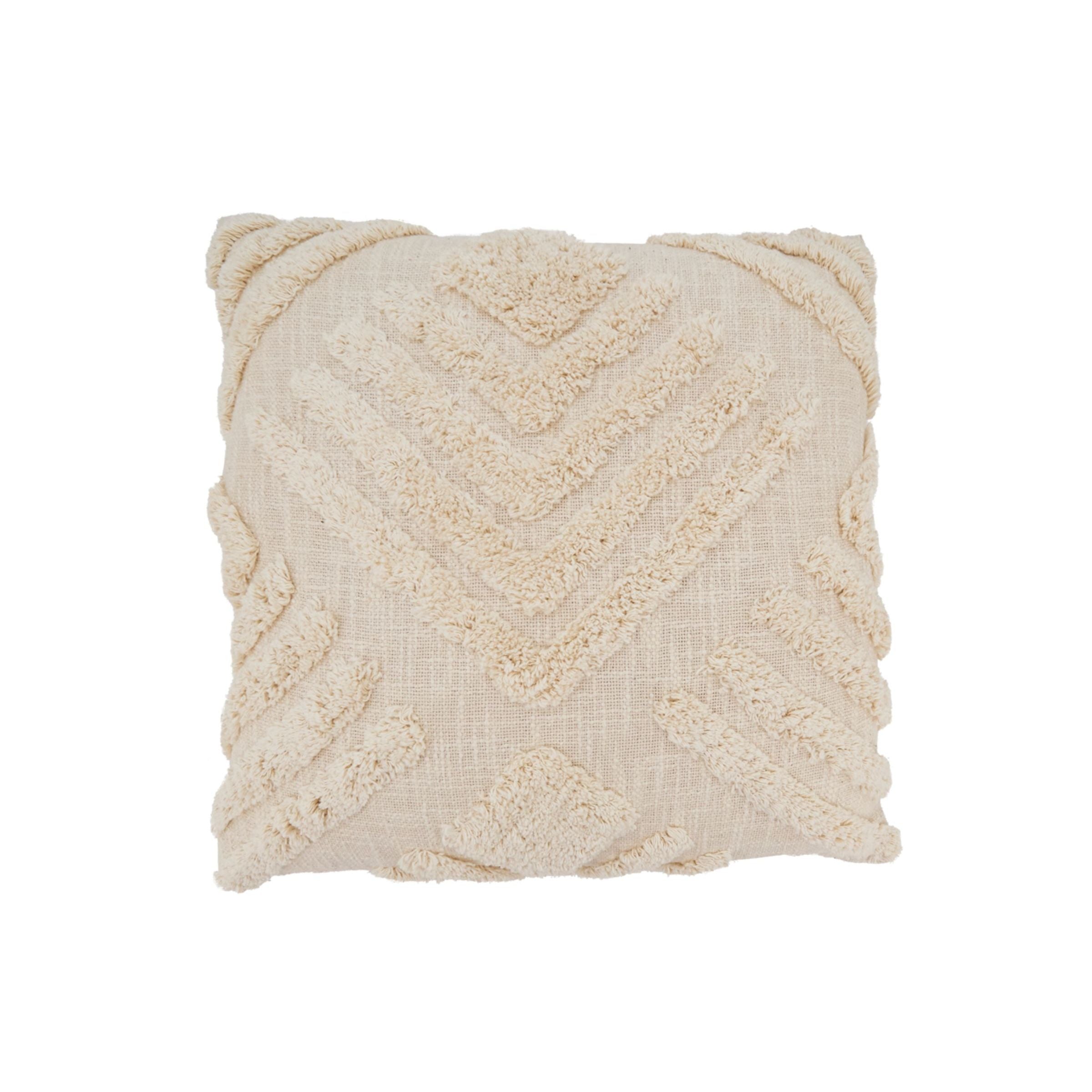 Natural Tufted Poly Pillow 20"W x 20"H