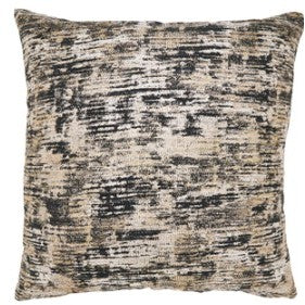 Textured Black Jacquard Down Pillow 20"W x 20"H