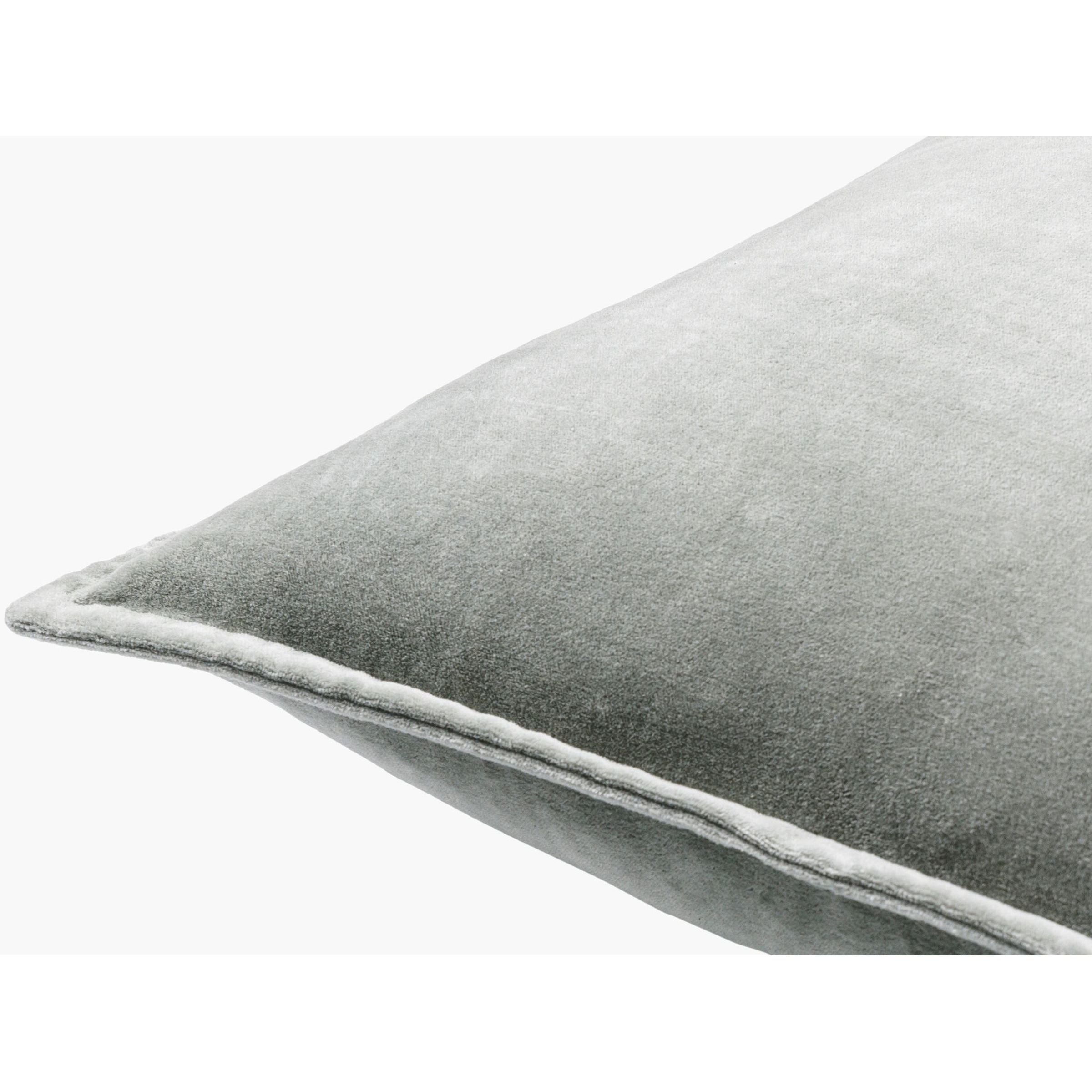 Seafoam Velvet Poly Pillow 18"W x 18"H