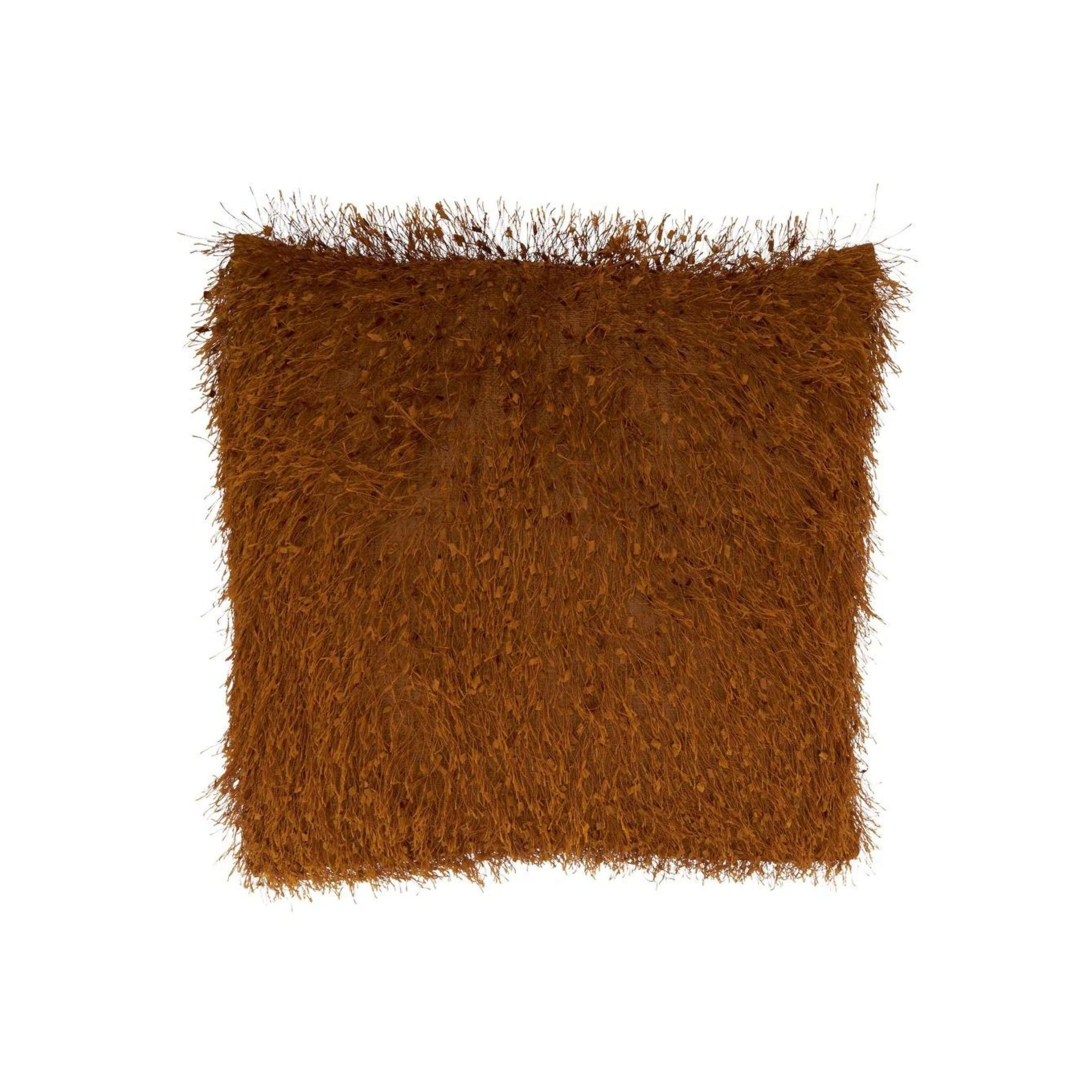 Rust Shimmer Poly Pillow 18"W x 18"H