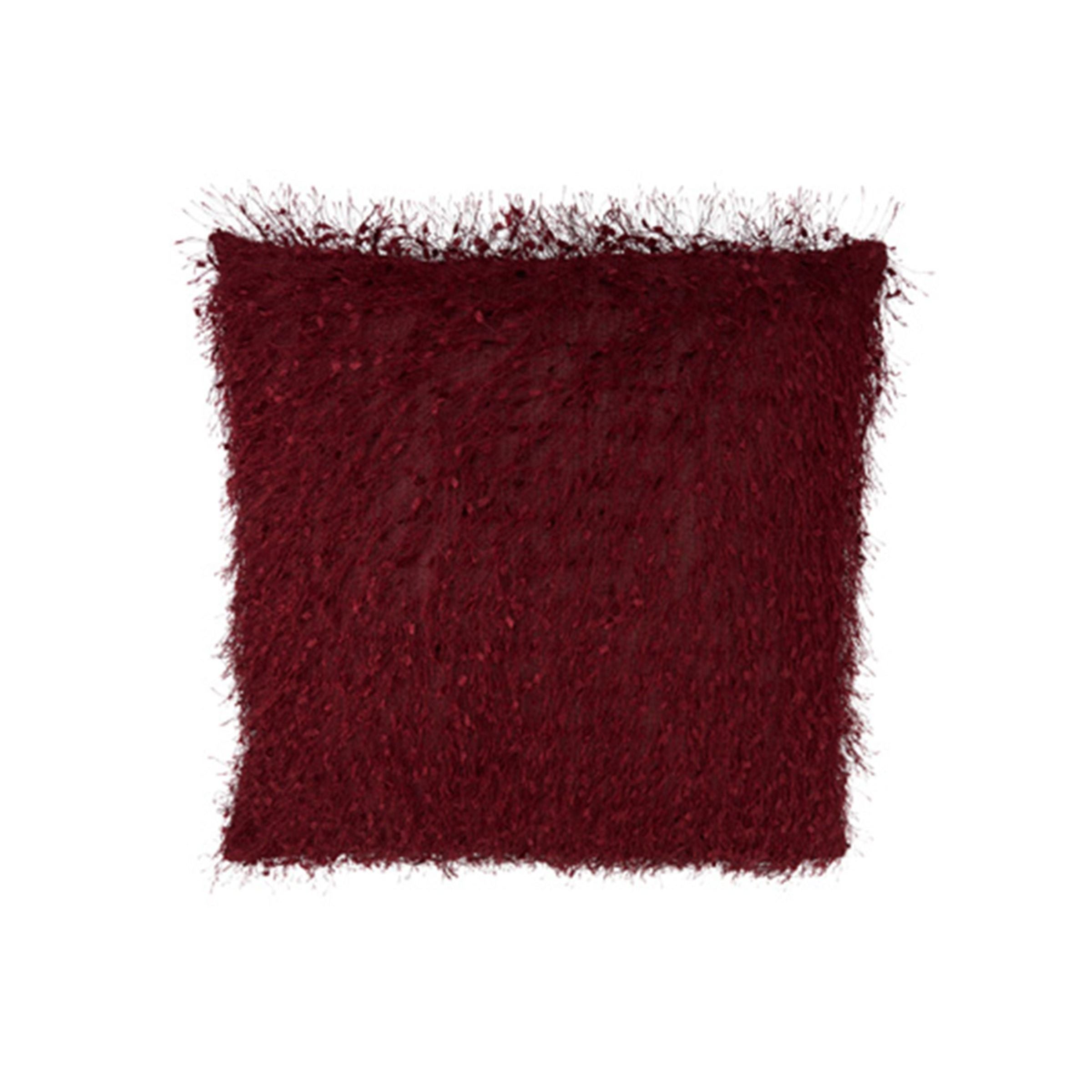 Burgundy Shimmer Poly Pillow 18"W x 18"H