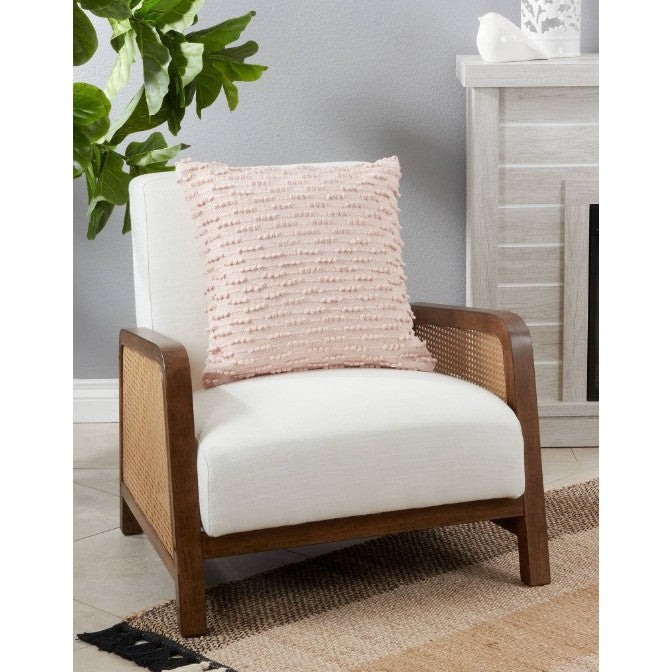 Rose Nubby Down Pillow 20"W x 20"H