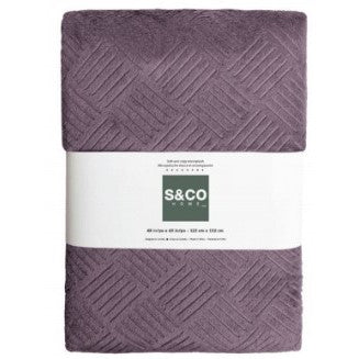 Lavender Textured Cross Hatch Throw 48"W x 60"L