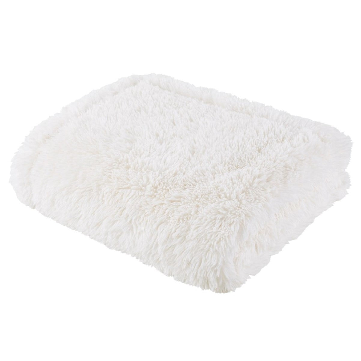 Ivory Faux Fur Throw 50"W x 60"L