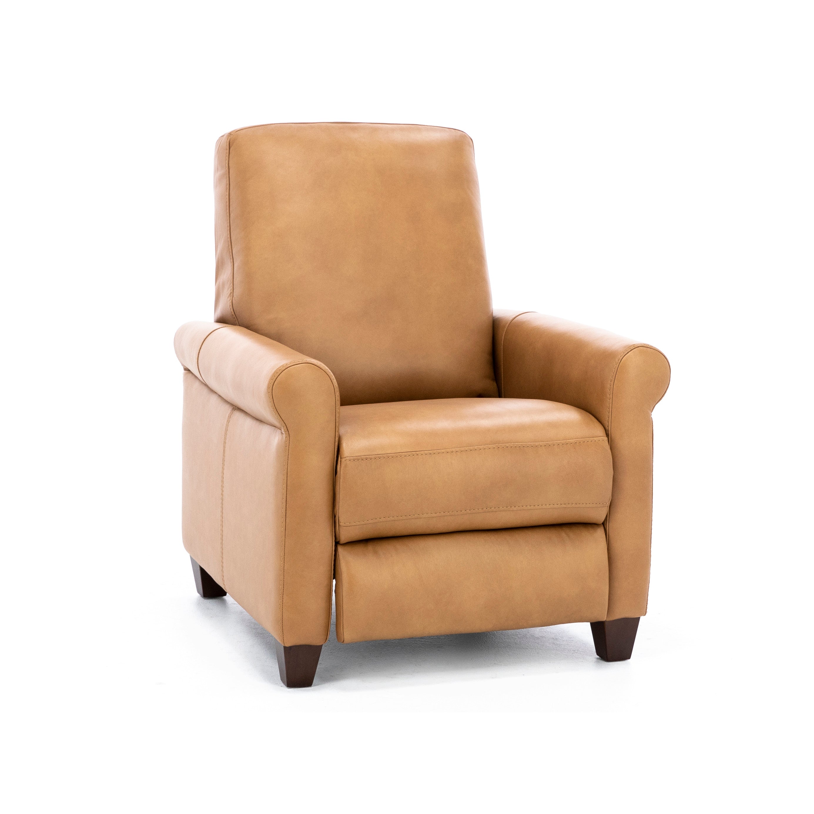 Paisley Leather Push Back High Leg Recliner