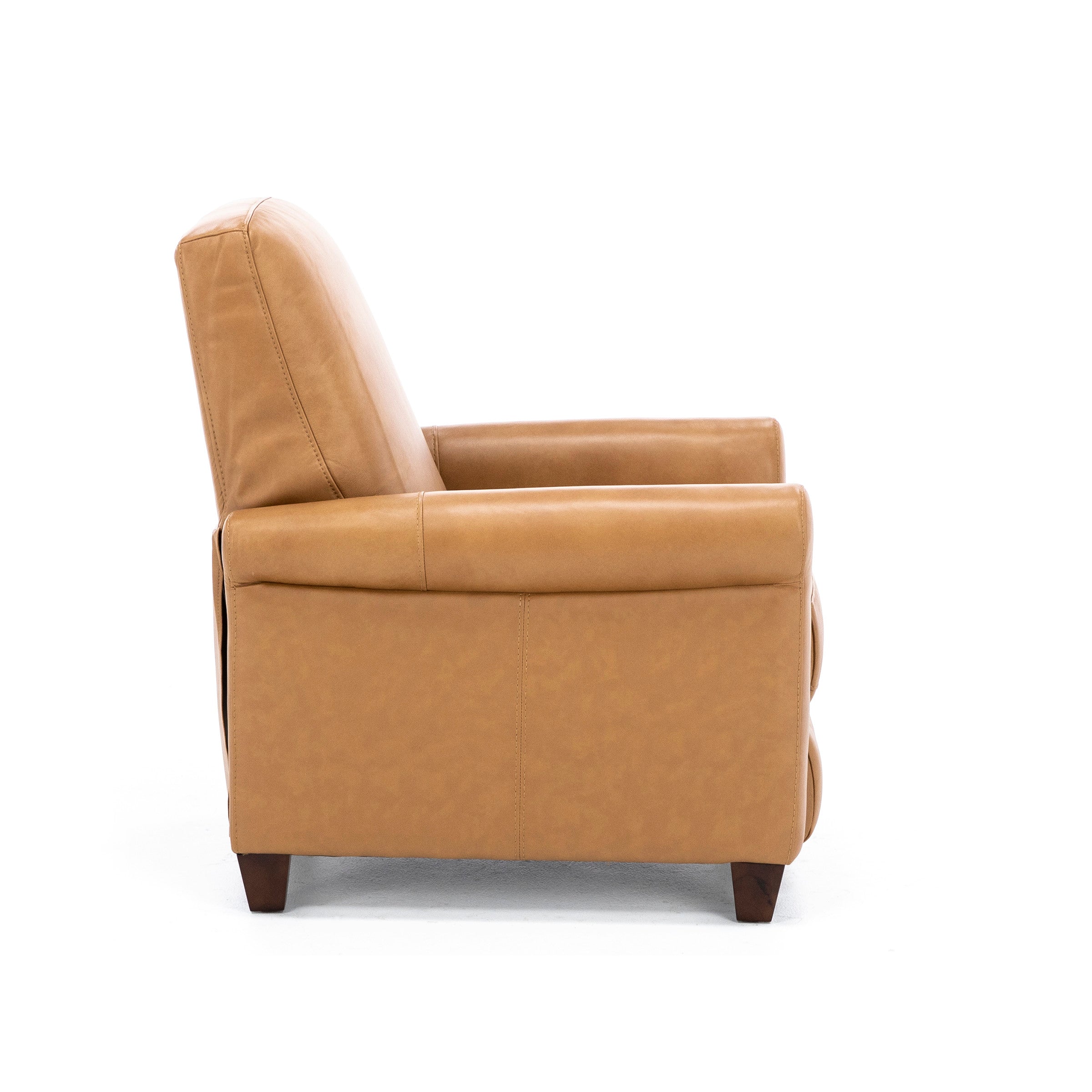 Paisley Leather Push Back High Leg Recliner