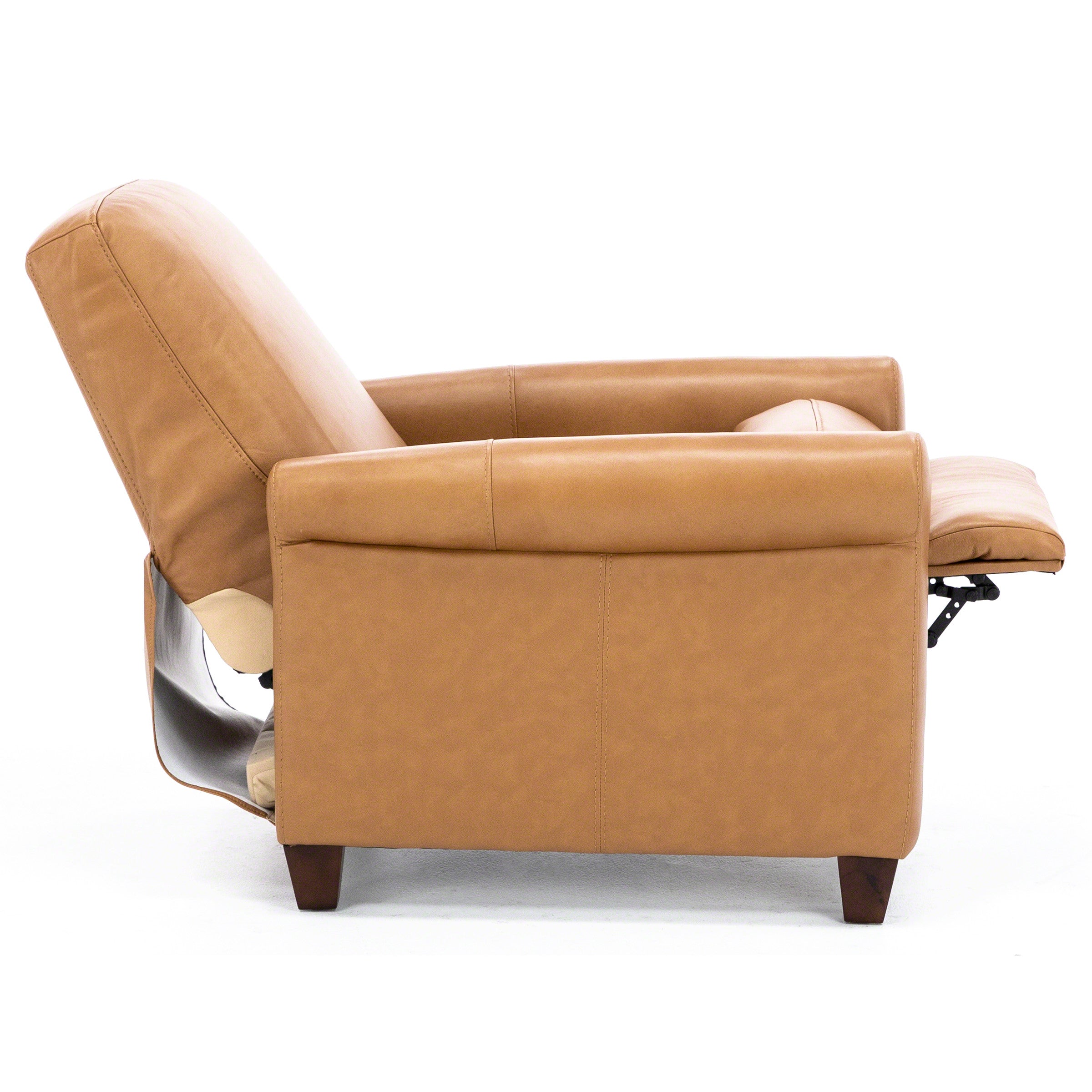 Paisley Leather Push Back High Leg Recliner