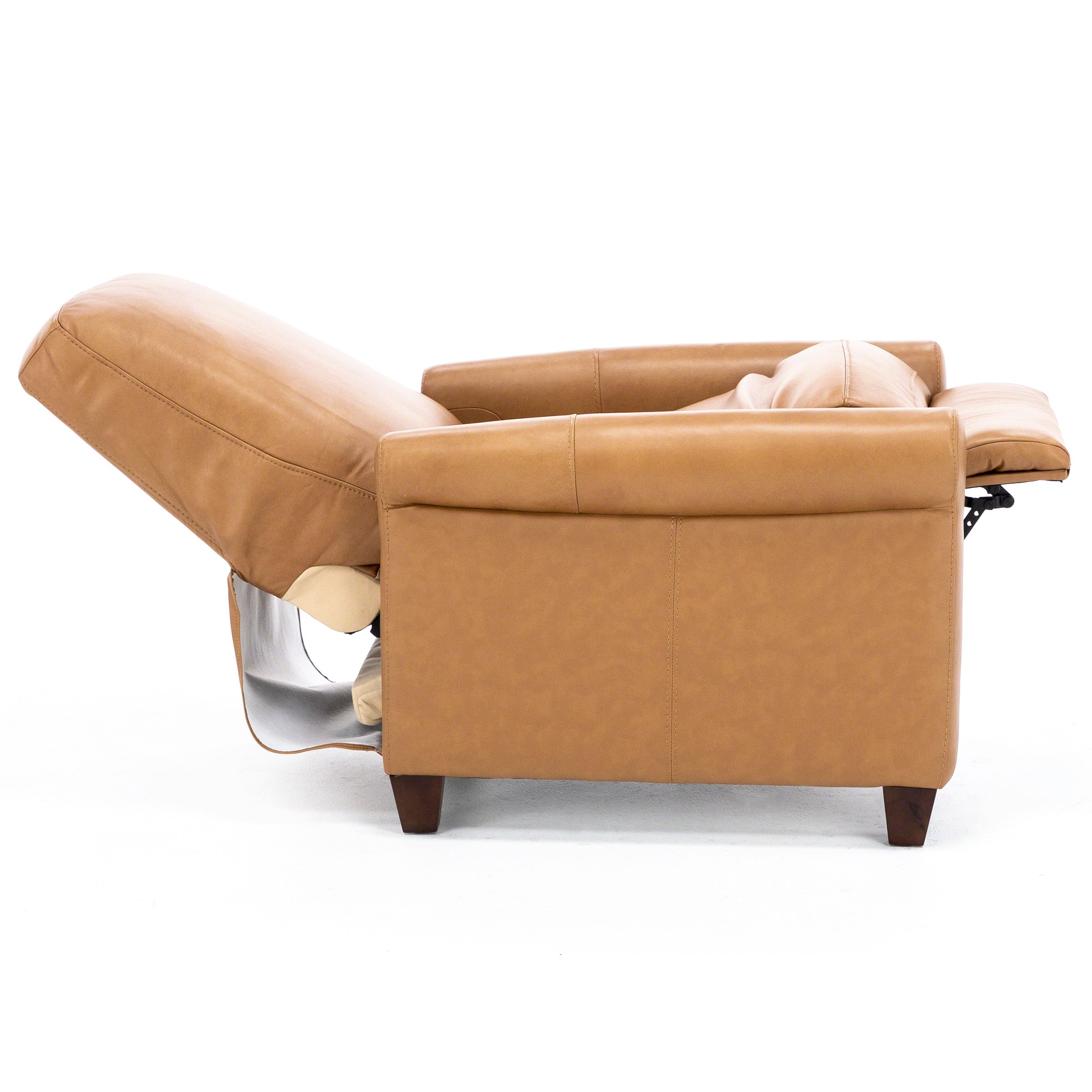 Paisley Leather Push Back High Leg Recliner