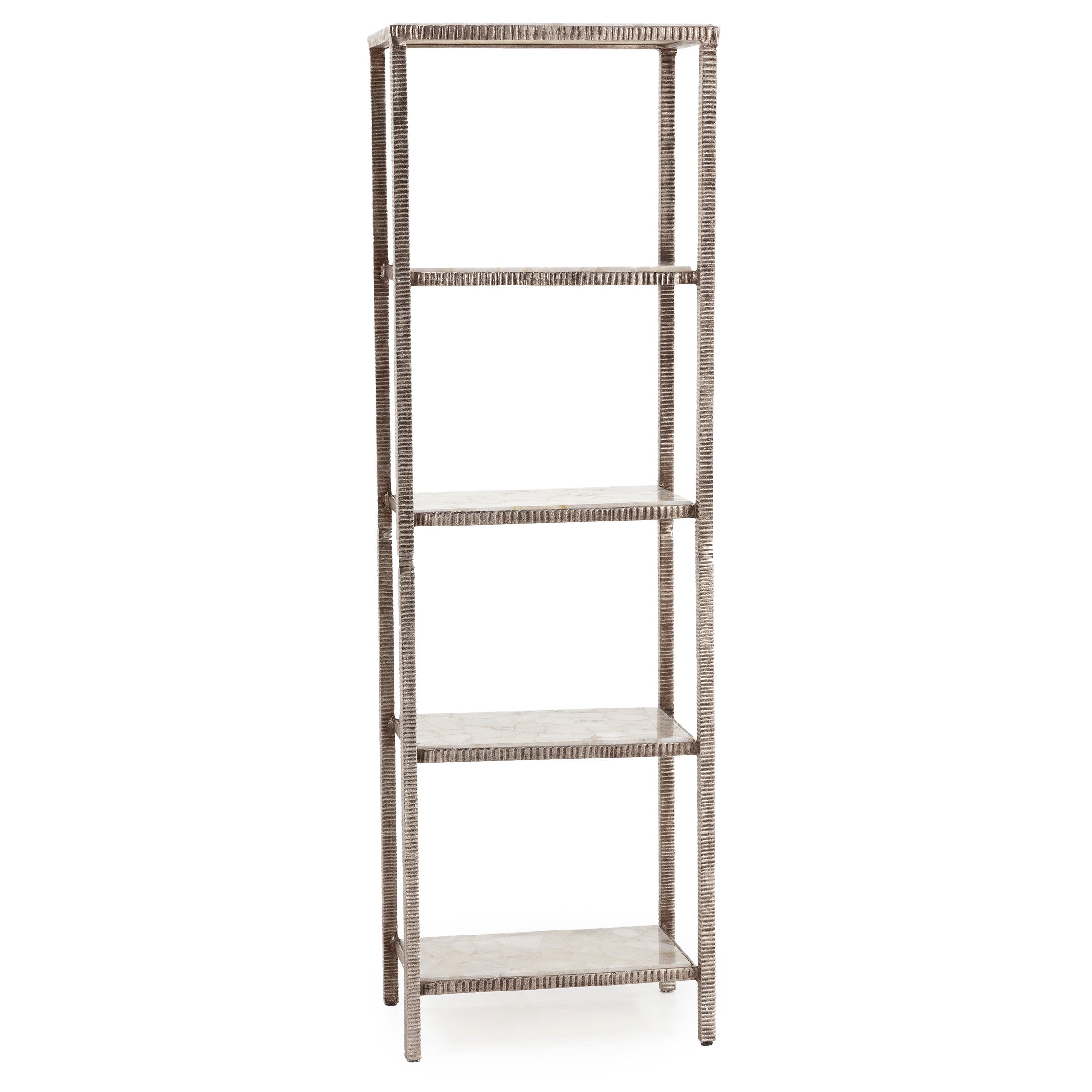 Marilyn 78" White Quartz Etagere