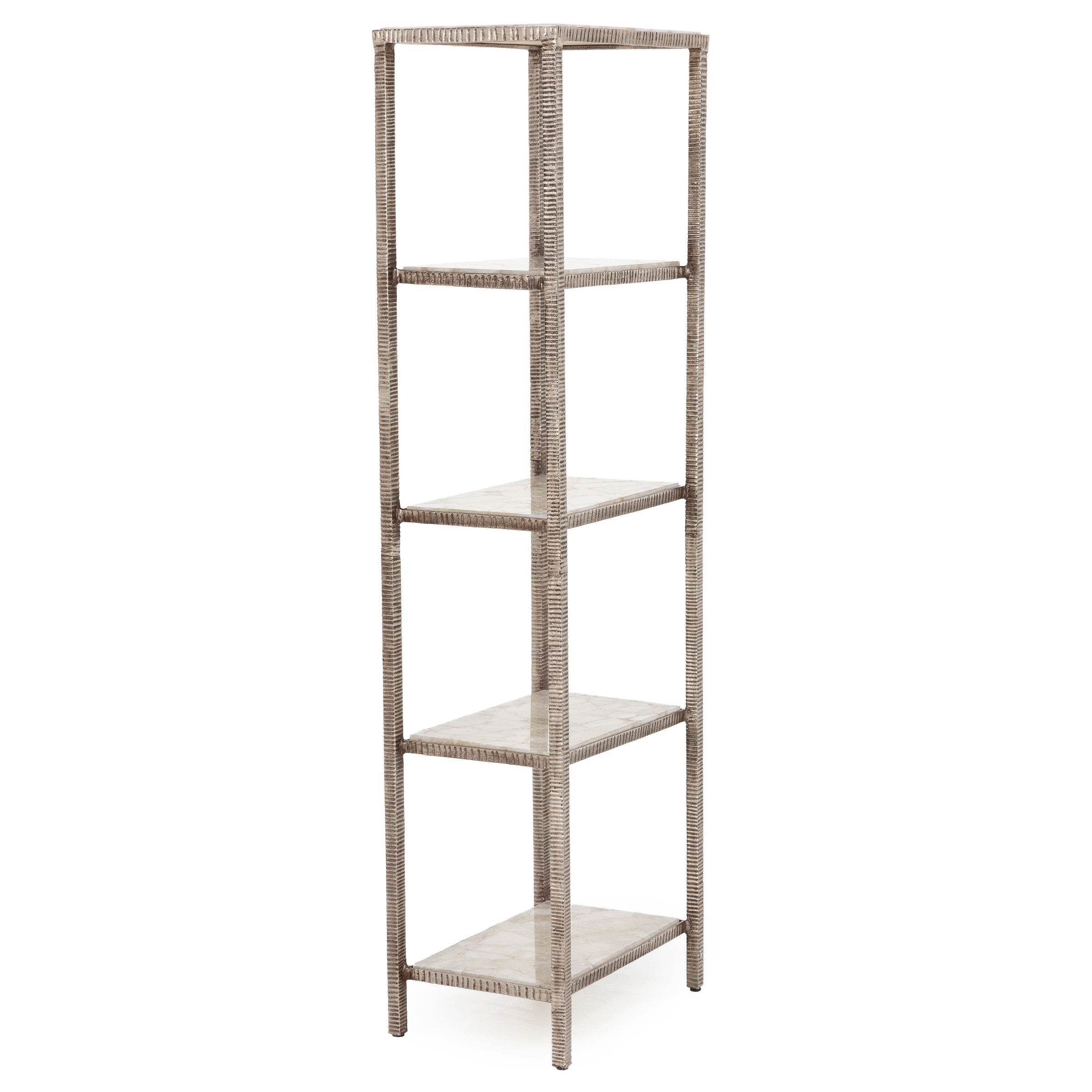 Marilyn 78" White Quartz Etagere