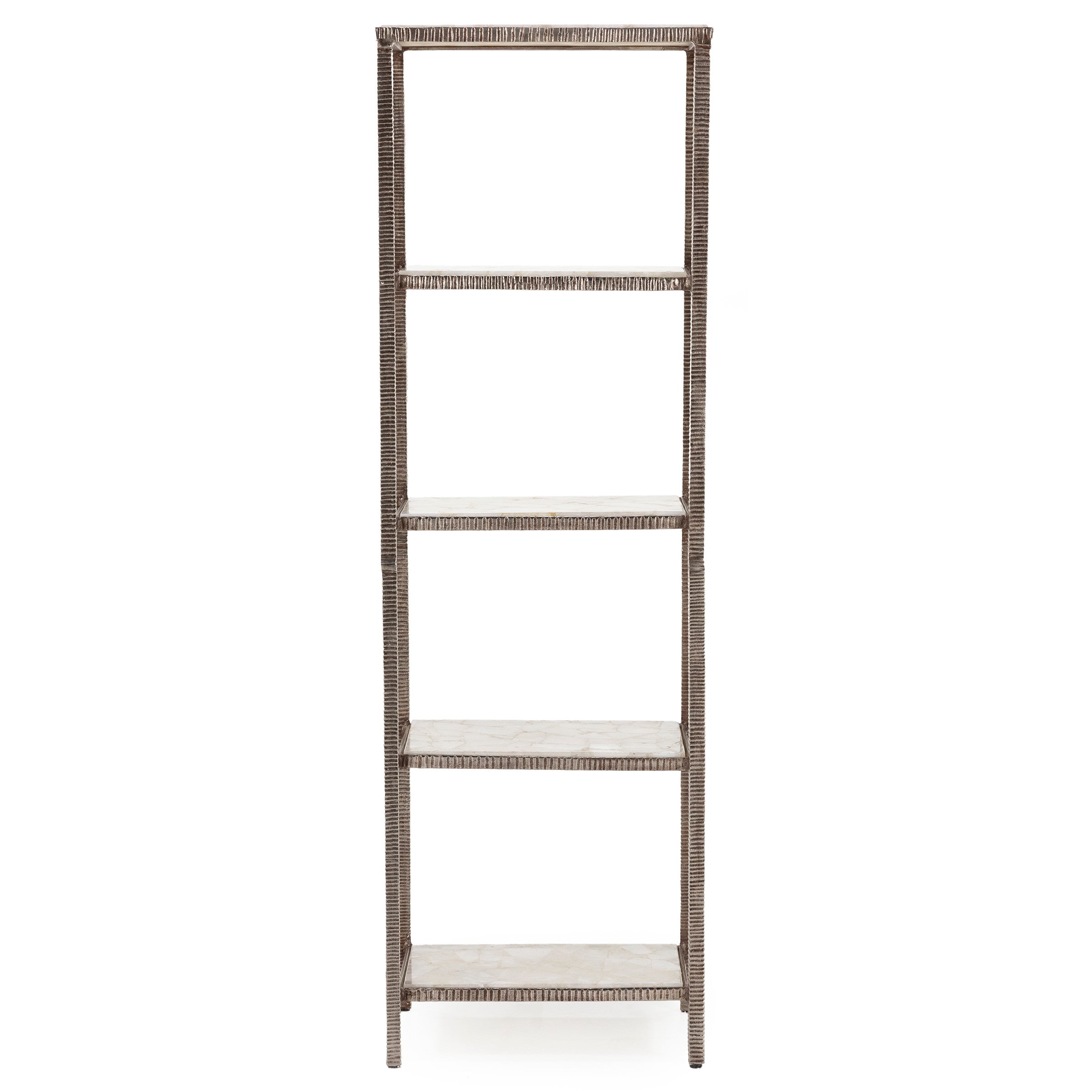 Marilyn 78" White Quartz Etagere