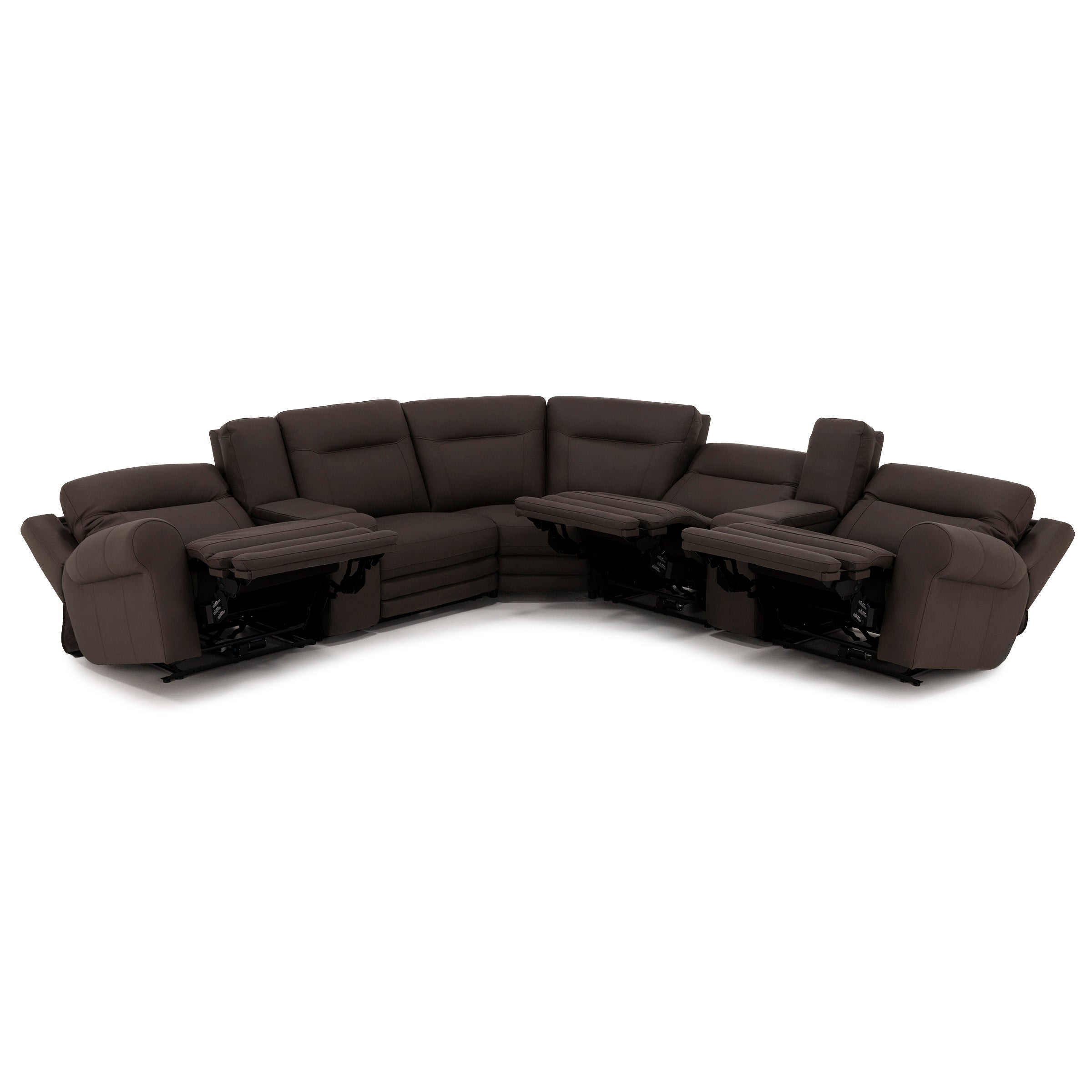 Candice 7-Pc. Leather Power Headrest Zero Gravity Reclining Modular