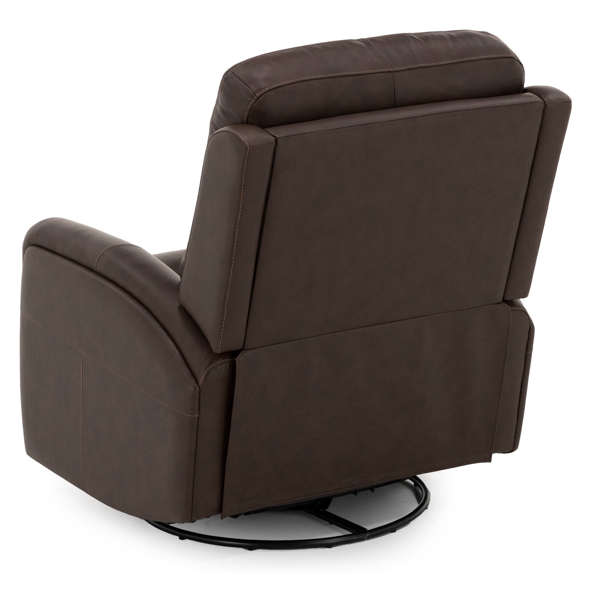 Flexsteel Landon Leather Fully Loaded Swivel Recliner With Heat and Massage