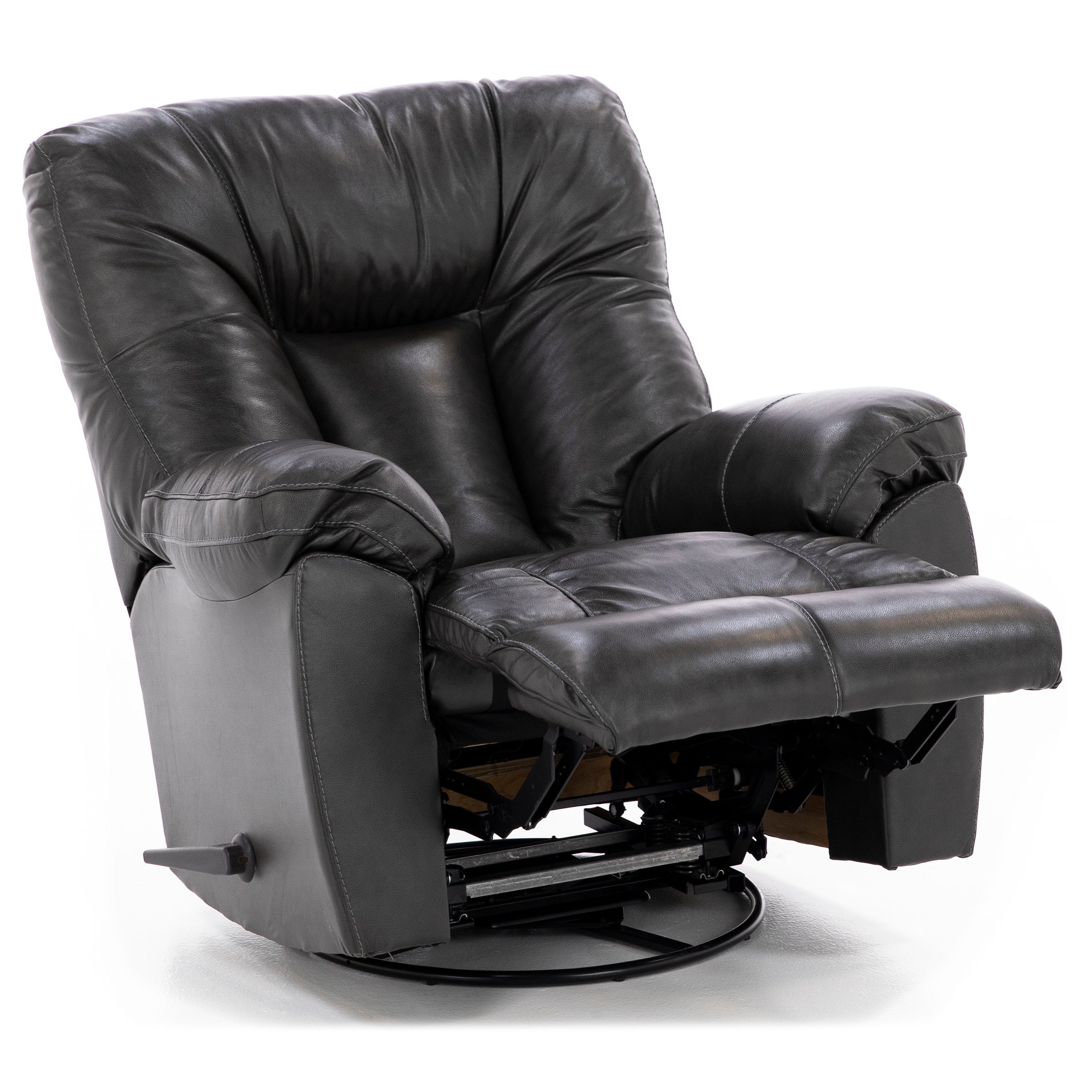 Geoff Leather Swivel Rocker Recliner