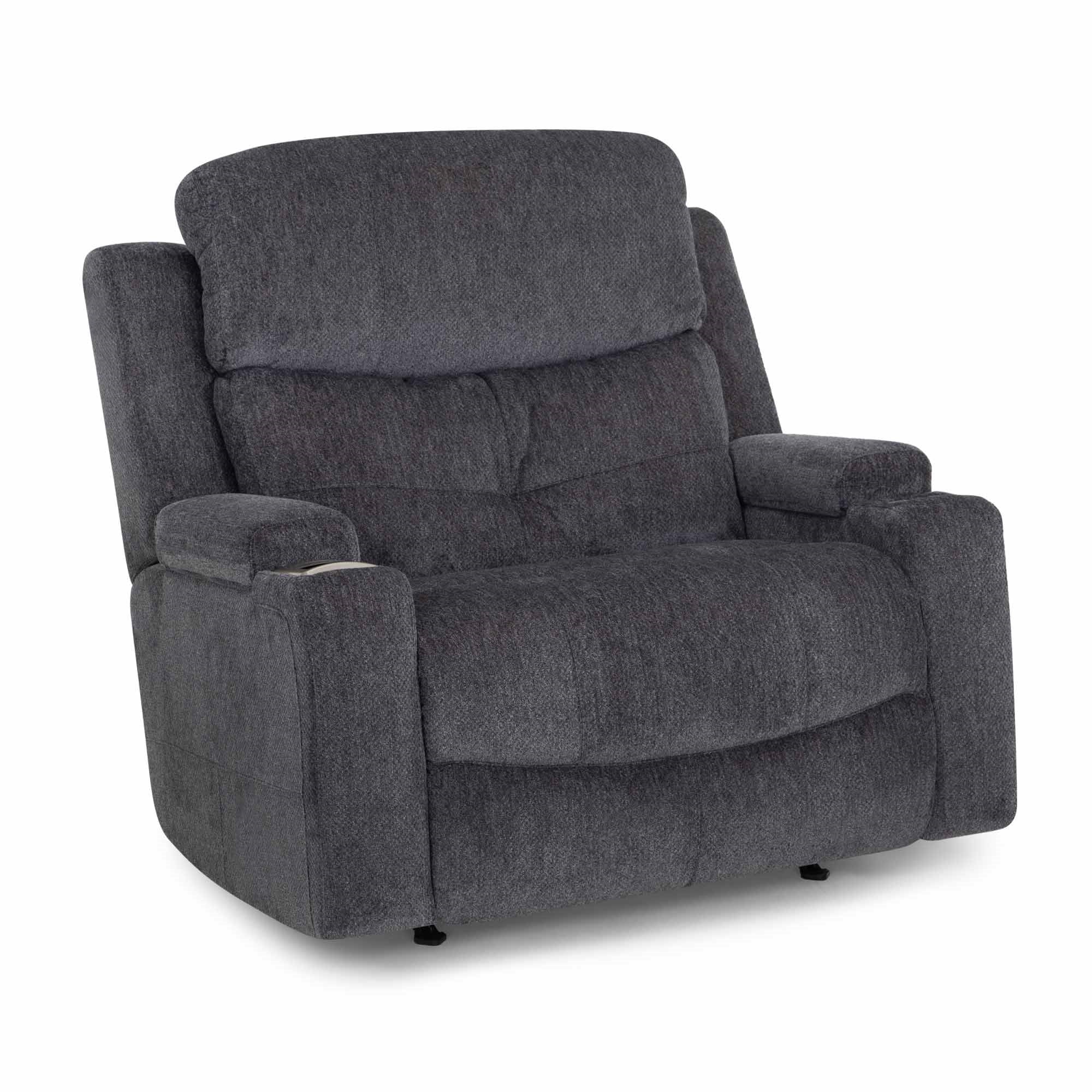 Beau Wide Power Recliner With Cupholders, Storage And Wireless Charging