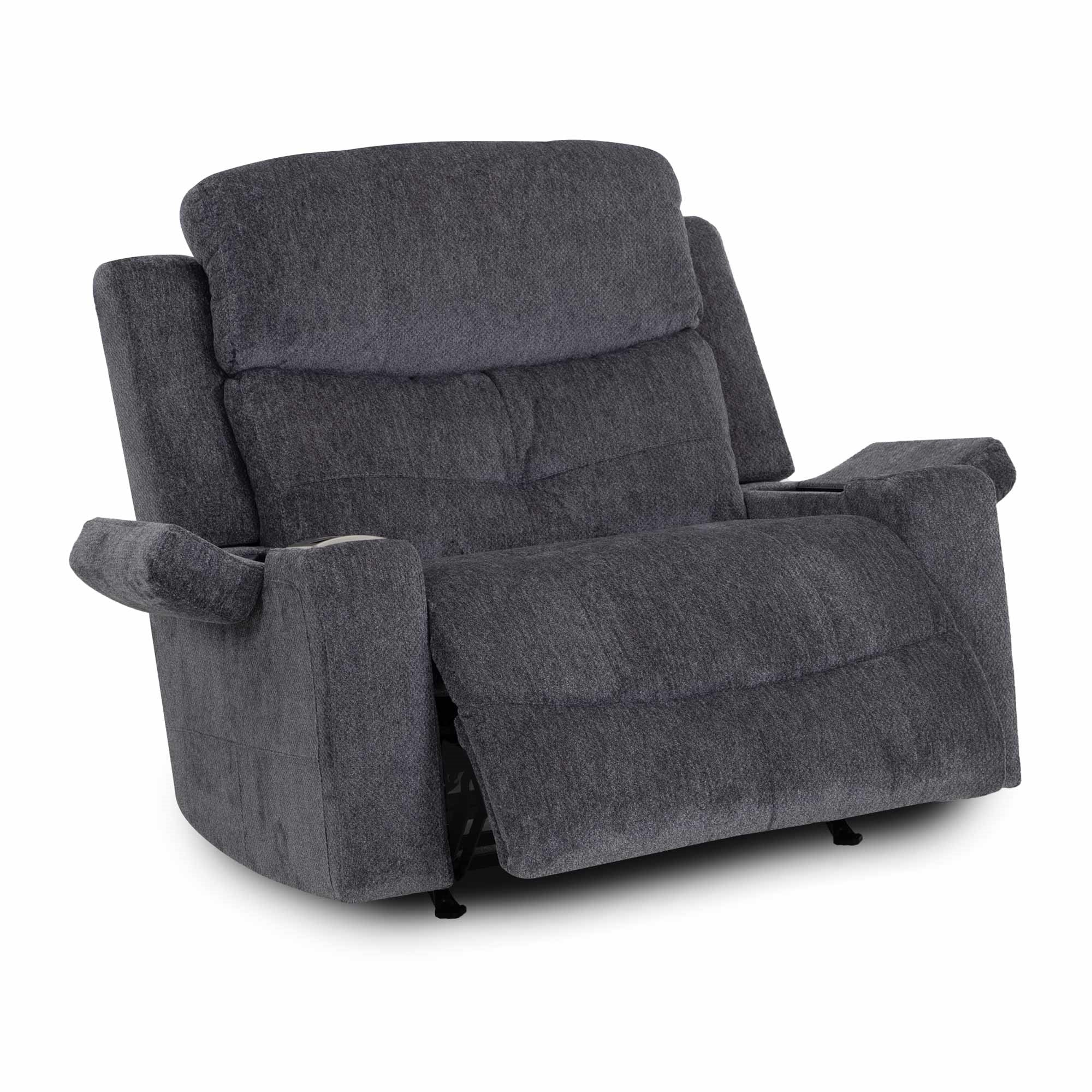 Beau Wide Power Recliner With Cupholders, Storage And Wireless Charging