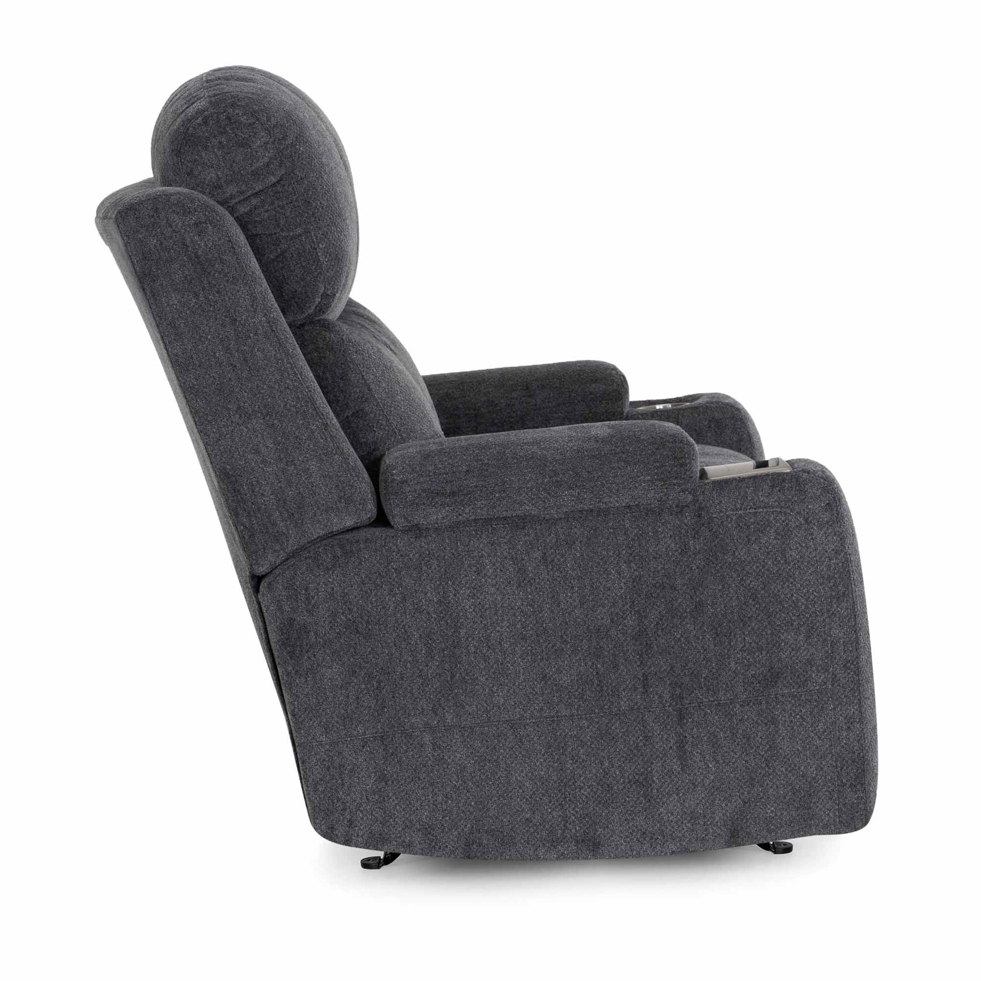 Beau Wide Power Recliner With Cupholders, Storage And Wireless Charging