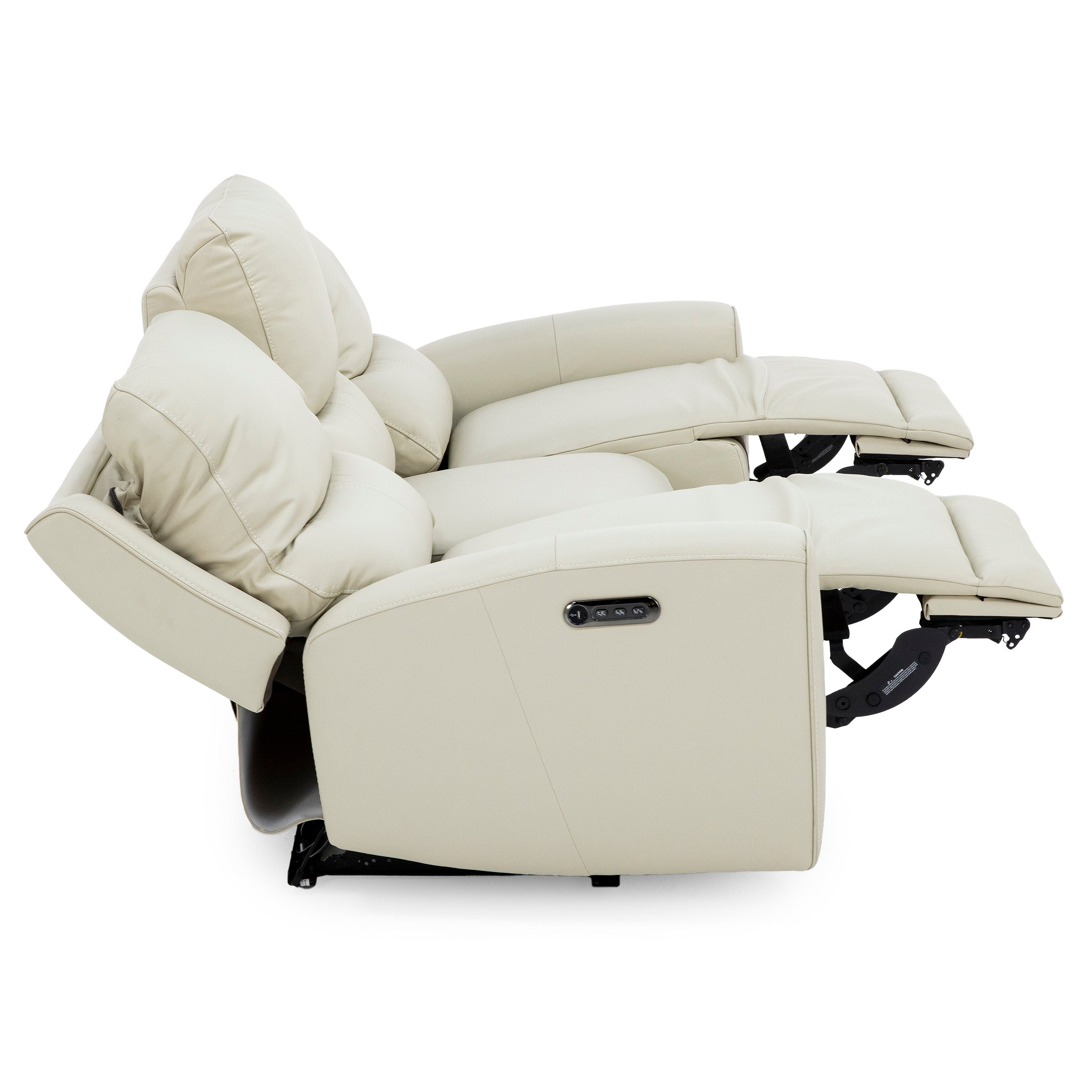 Fisher Leather Fully Loaded Reclining Sofa