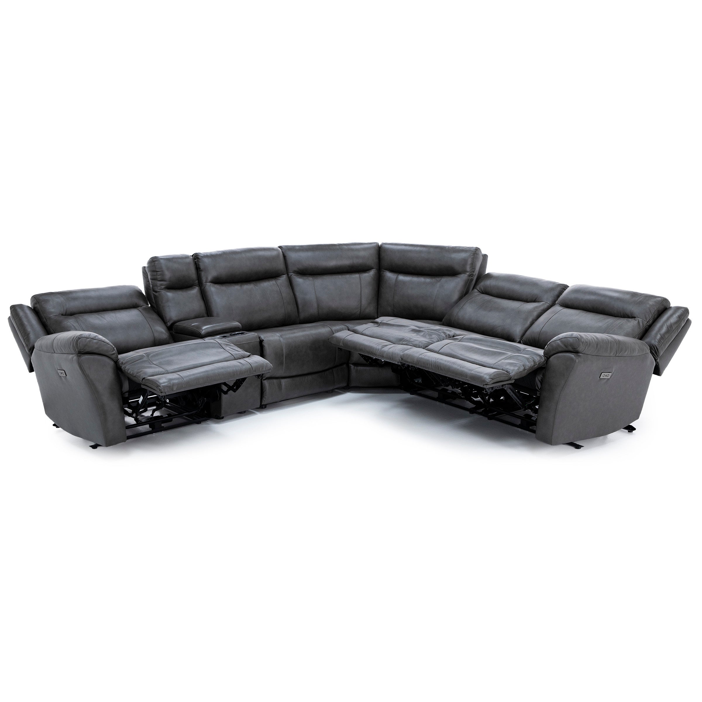 Madrid 6-Pc. Leather Power Reclining Wall Saver Modular