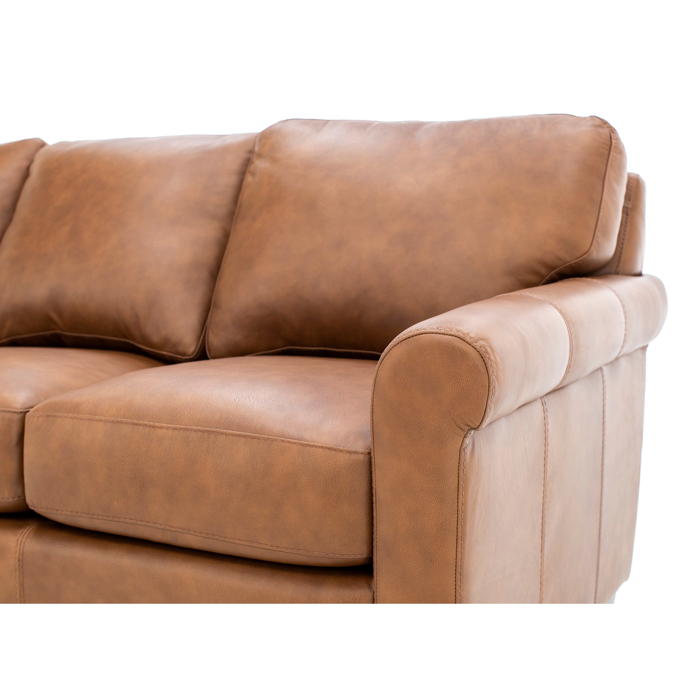 Sacramento Leather Small Sock Arm Sofa