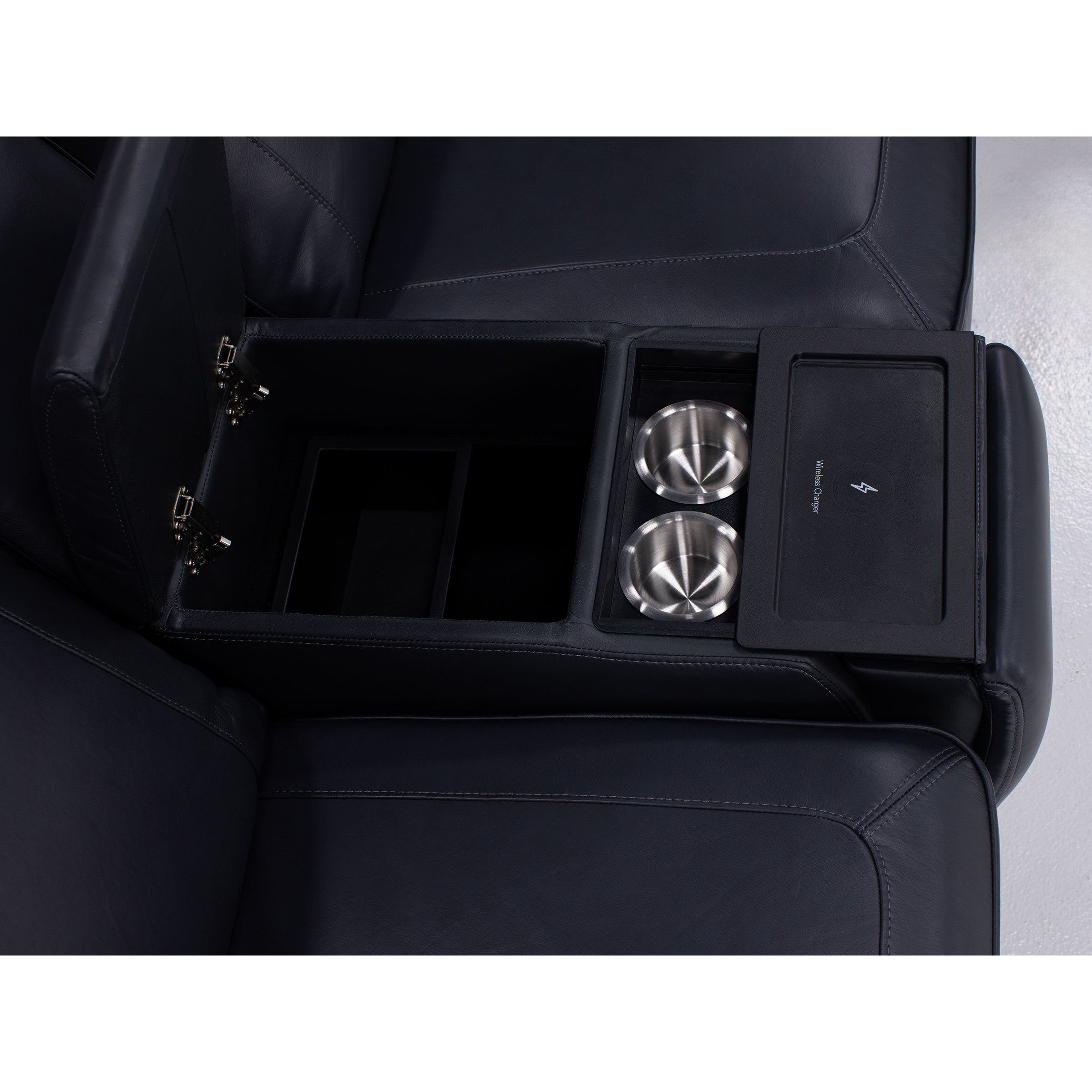 Kinston 7Pc Leather Fully Loaded Zero Gravity Reclining Modular With Heat, Massage & Chargers