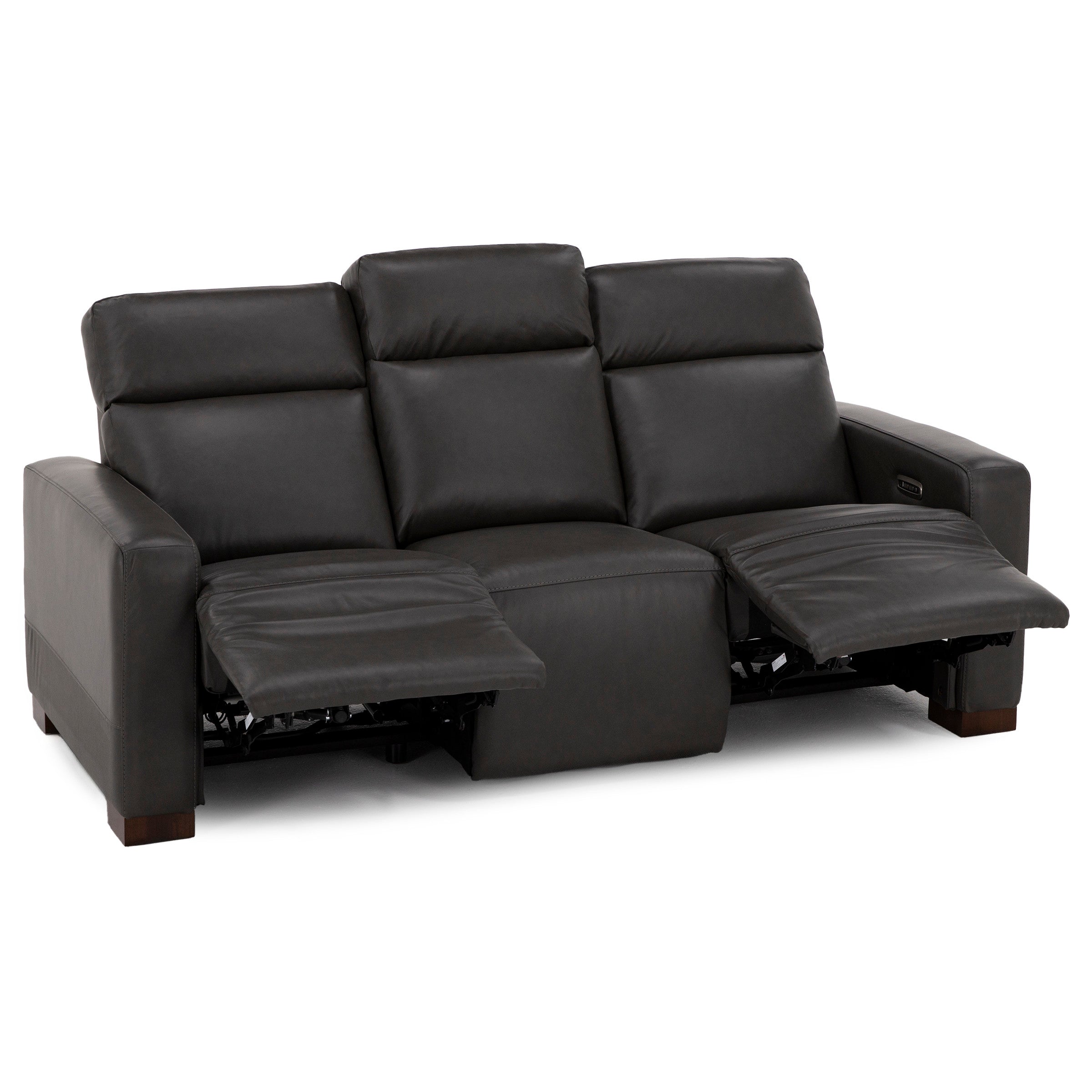 Acadia Leather Power Headrest Zero Gravity Reclining Sofa