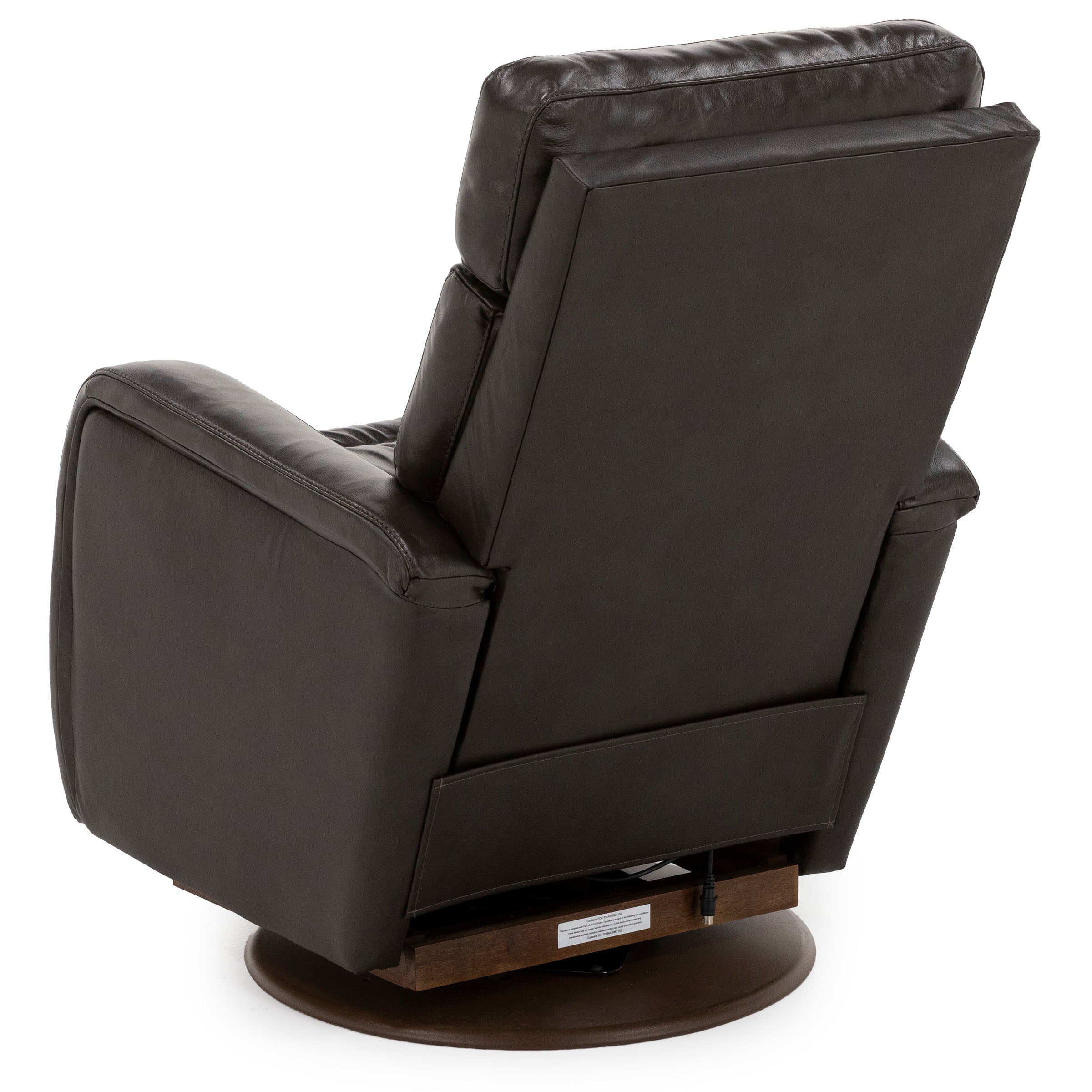 Baron Leather Fully Loaded Swivel Recliner with Wireless Remote