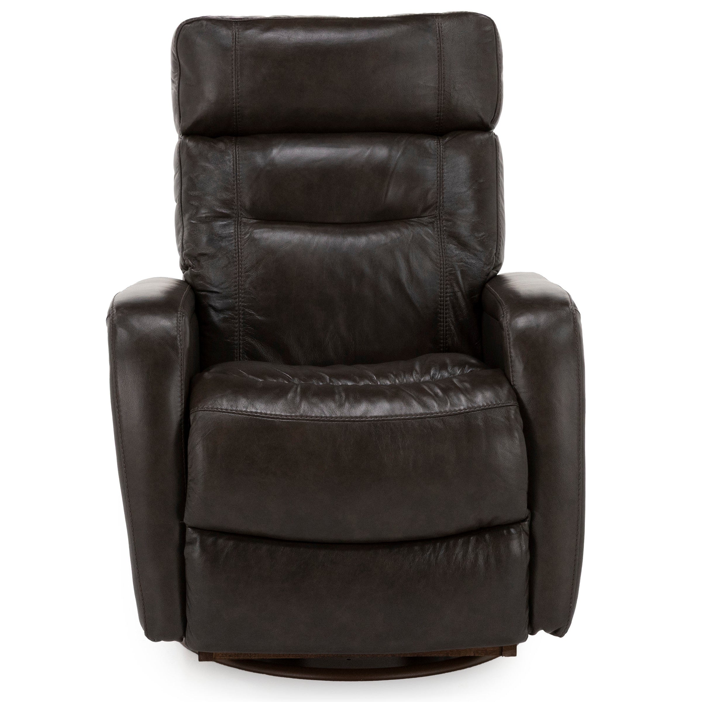 Baron Leather Fully Loaded Swivel Recliner with Wireless Remote