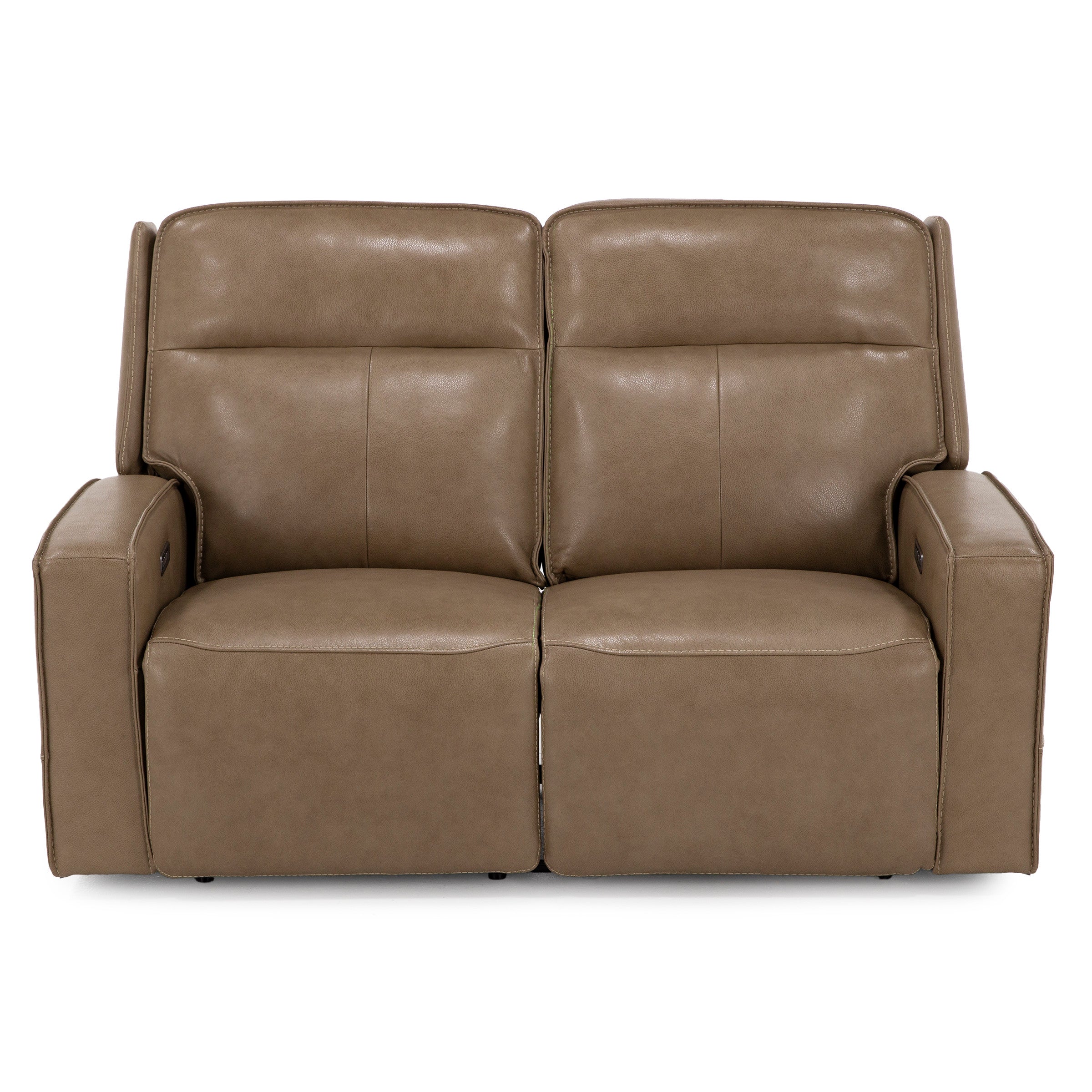 Nixie Leather Fully Loaded Reclining Loveseat