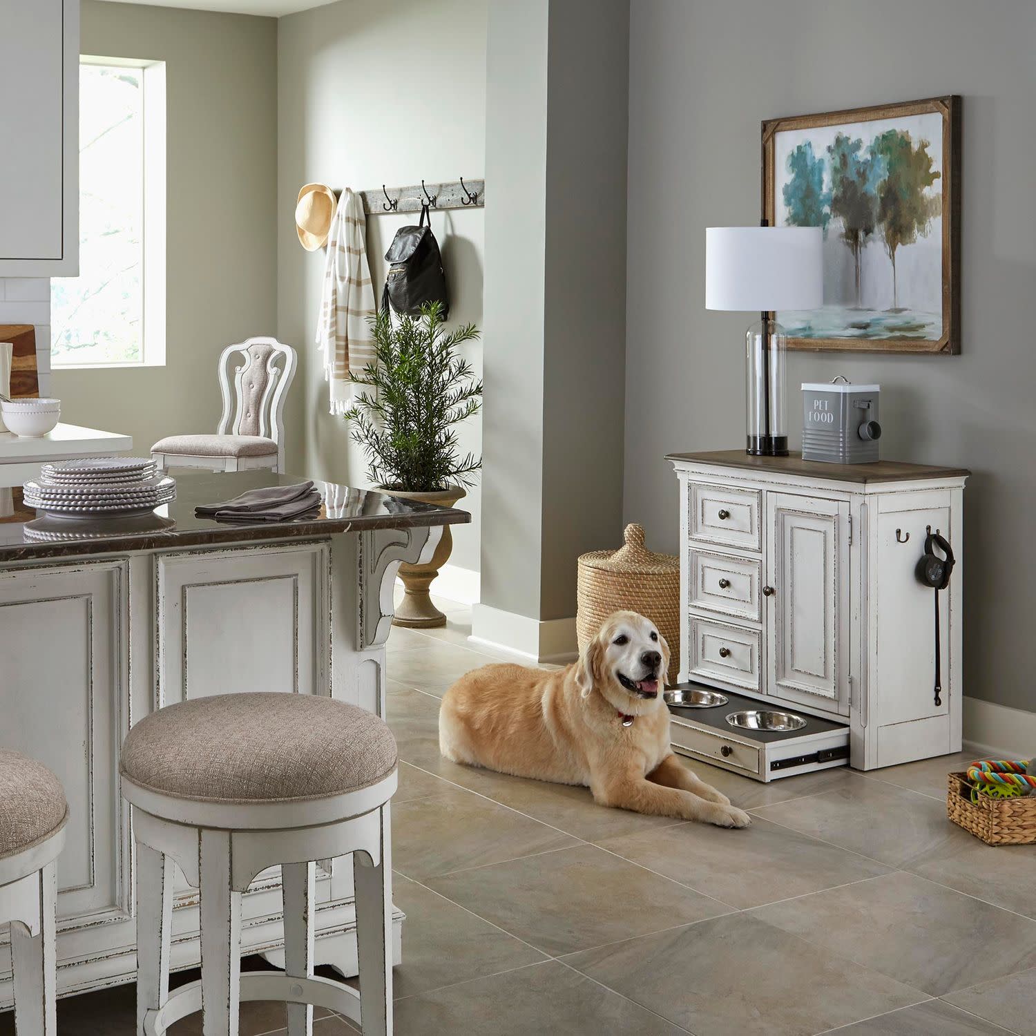 Magnolia Manor Pet Feeder Cabinet